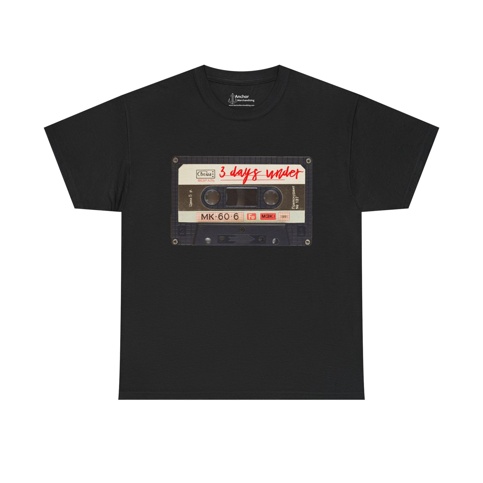 3 Days Under Cassette Short Sleeve T-shirt