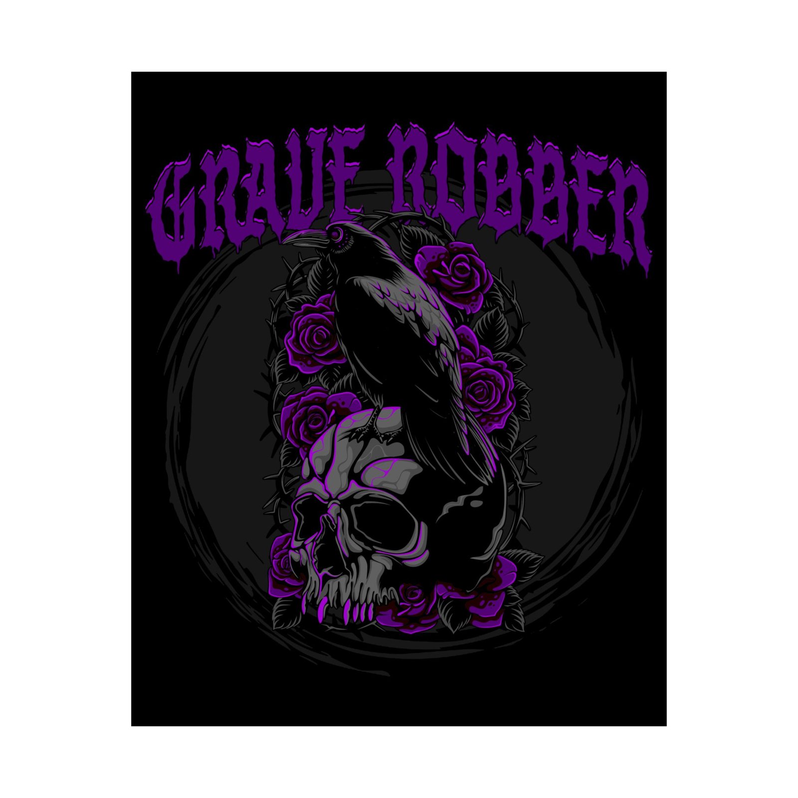 Grave Robber - Black Roses Poster Prints (210gsm)