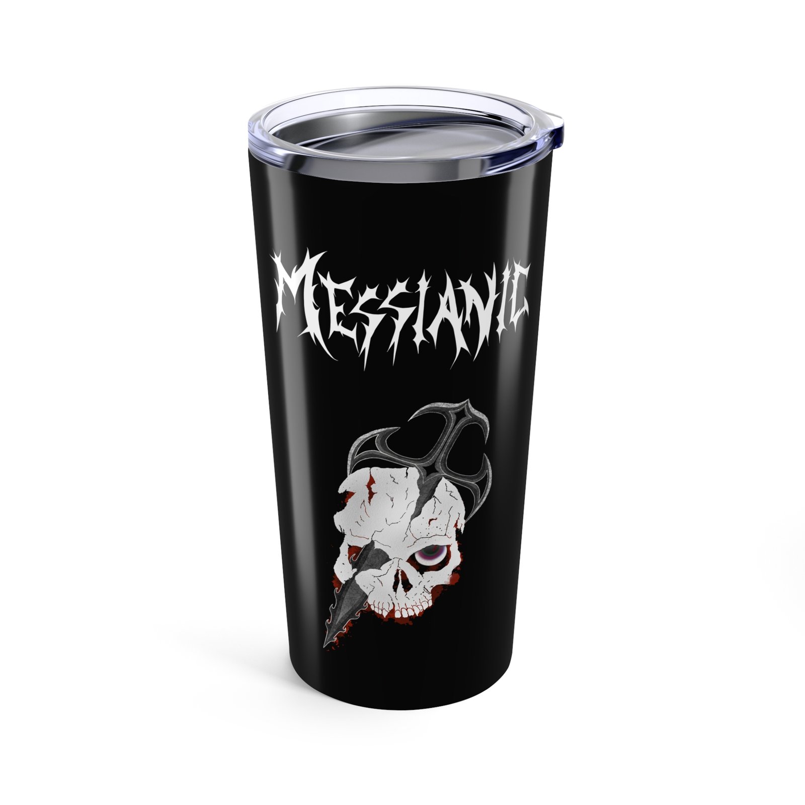 Messianic Skull White Logo 20oz Stainless Steel Tumbler