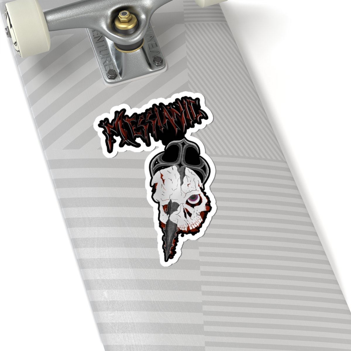 Messianic Skull Red Logo Die Cut Stickers