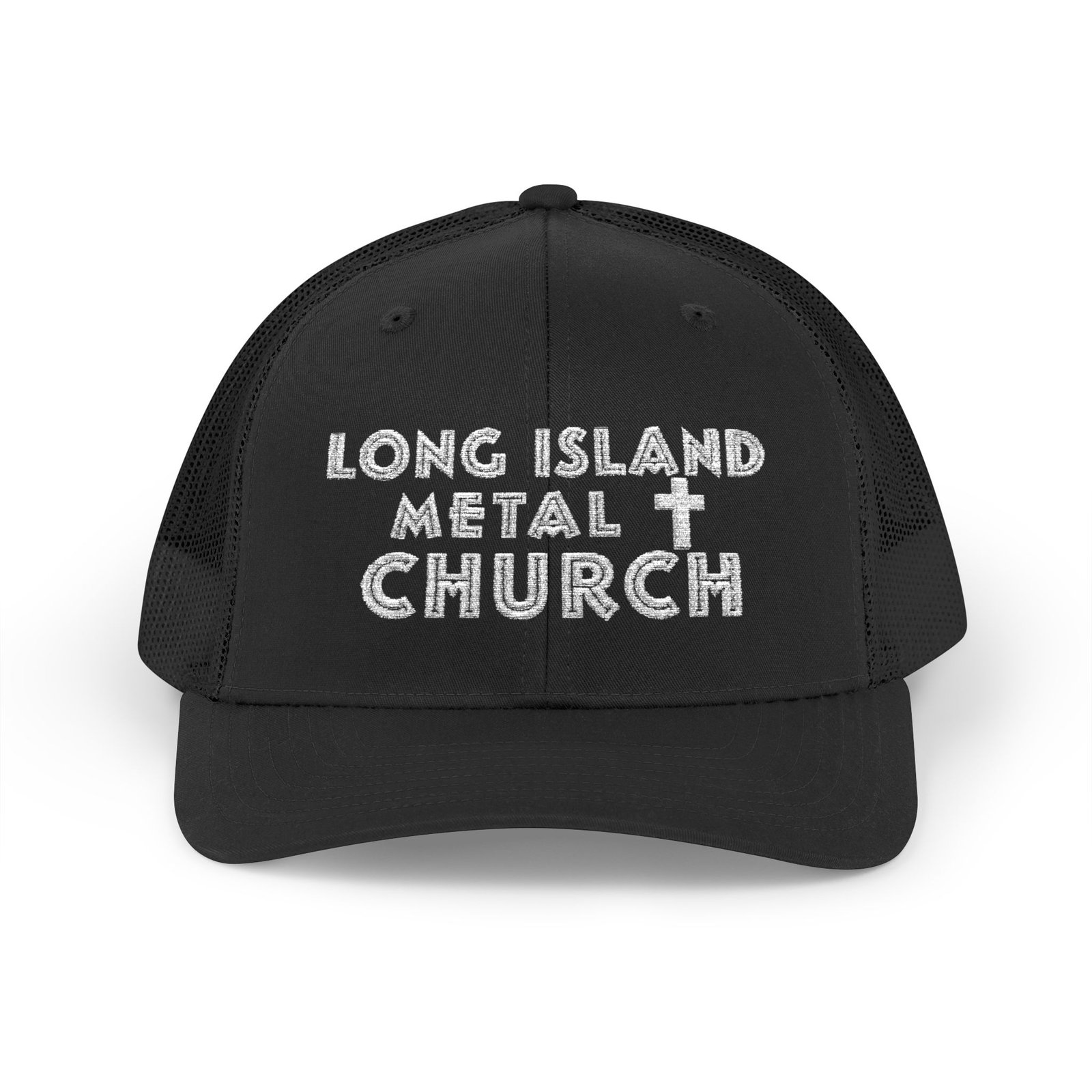 Long Island Metal House Embroidered Snapback Trucker Cap