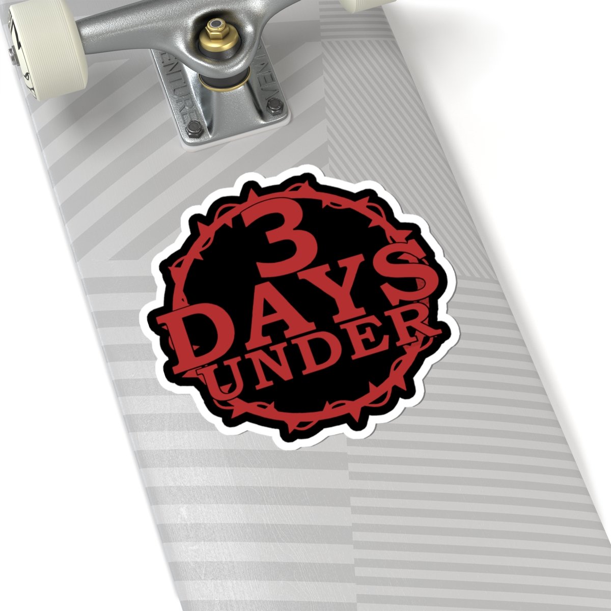 3 Days Under Logo Die Cut Stickers