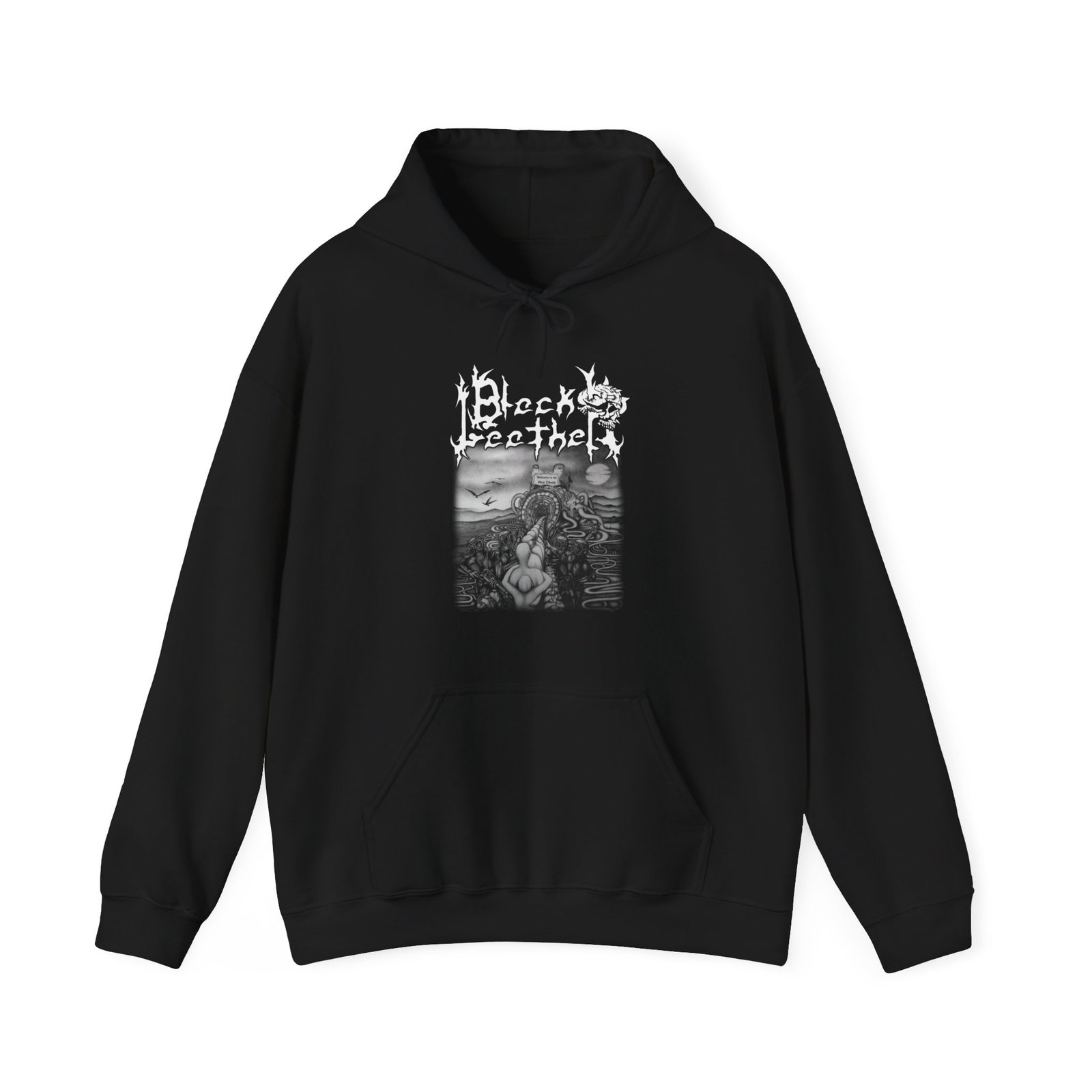 Black Leather - Welcome to the New Liberty Pullover Hooded Sweatshirt (2-Sided)