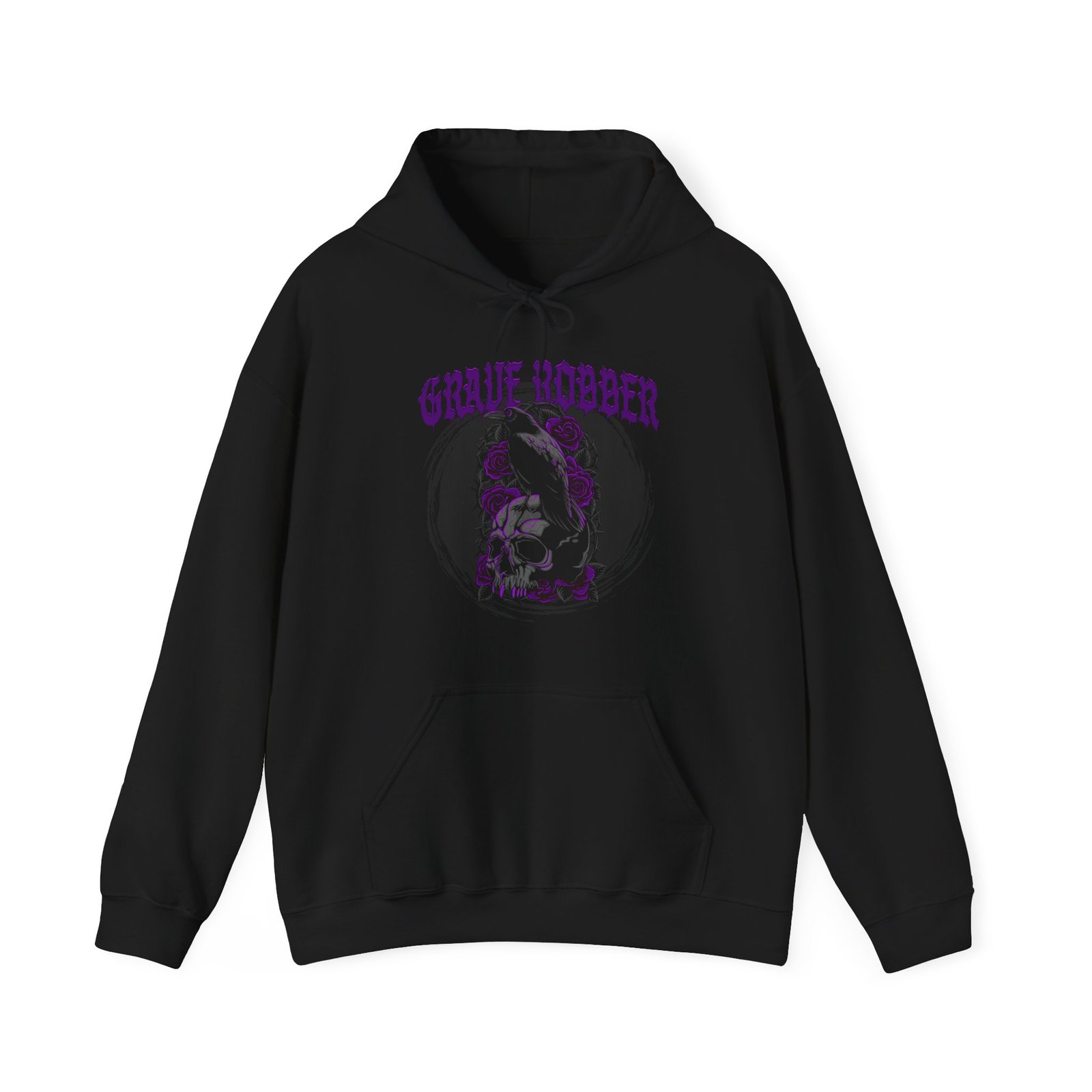 Grave Robber - Black Roses Pullover Hooded Sweatshirt (2-Sided)