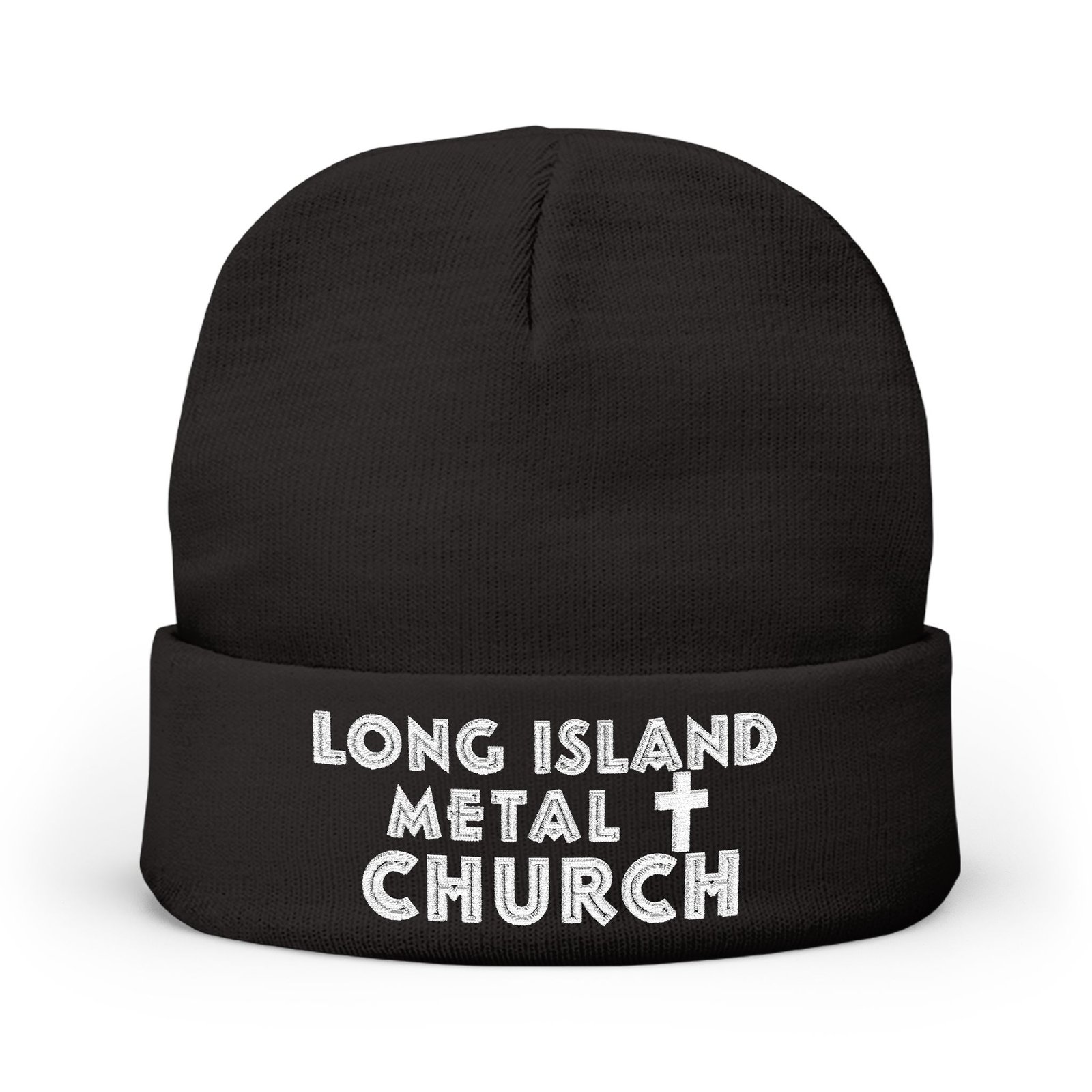 Long Island Metal House Embroidered Knit Beanie
