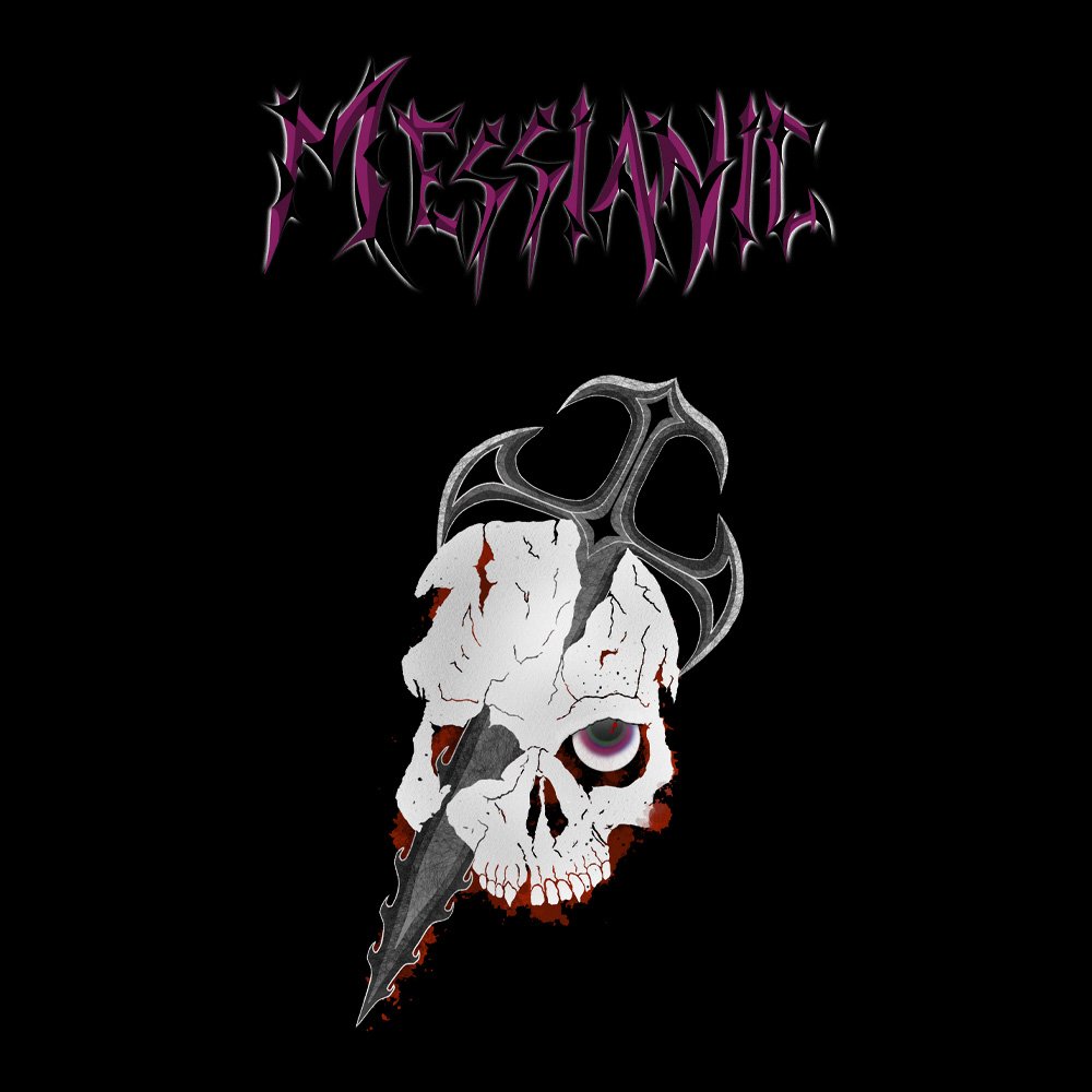 Messianic Skull Logo - Black Denim Printed Patches (2 sizes)