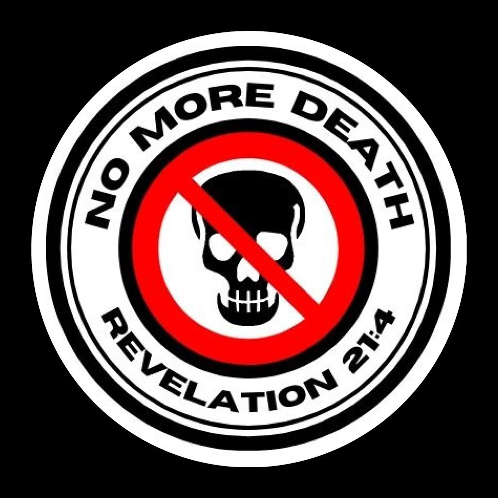No More Death Logo - Black Denim Printed Patches (2 sizes)