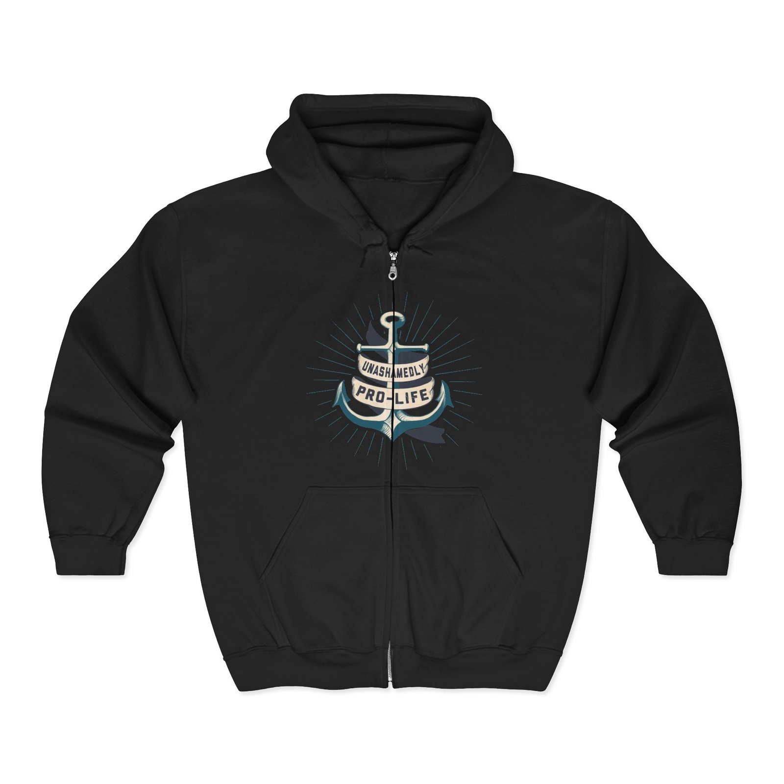 Rock For Life - Unashamedly Full Zip Hooded Sweatshirt
