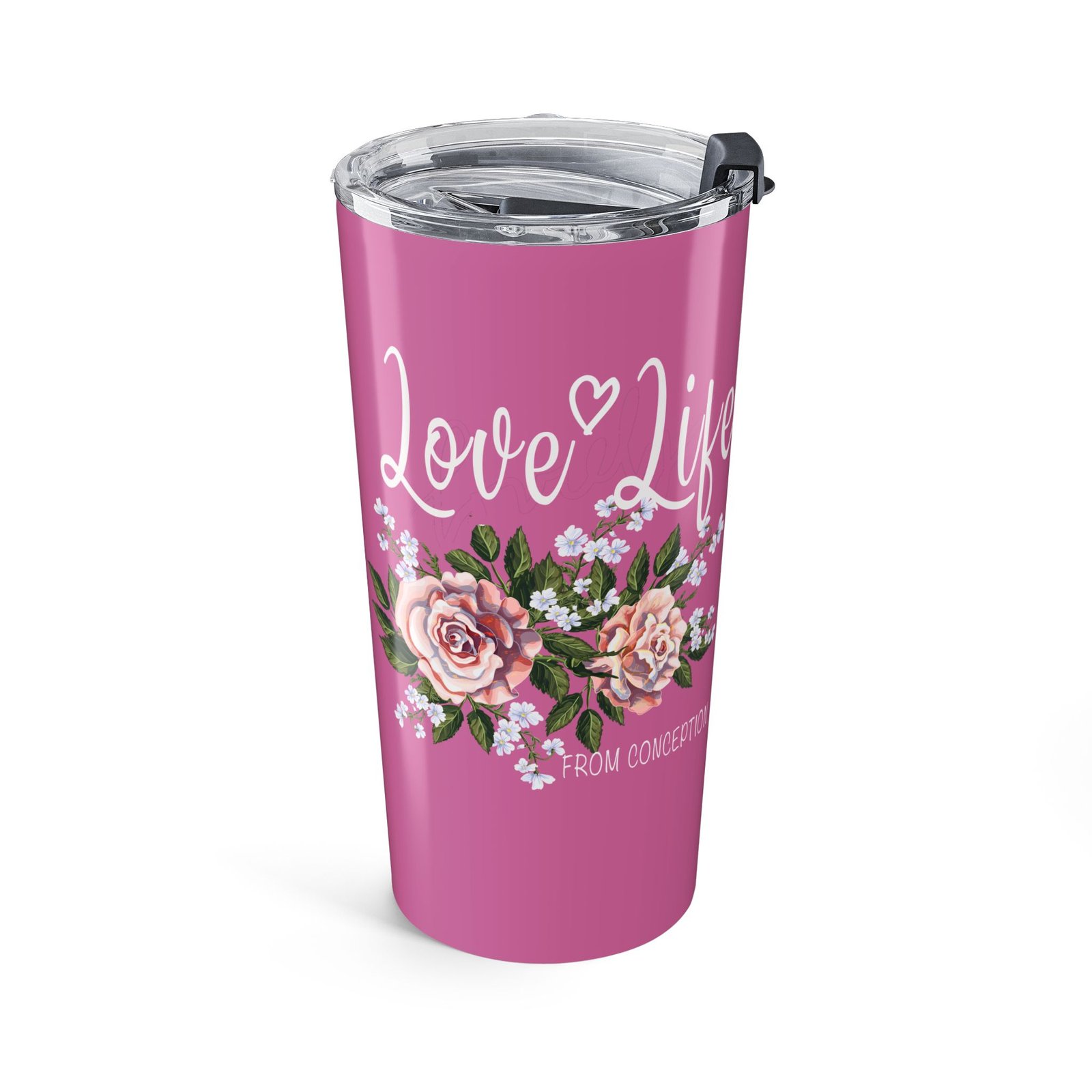 Rock For Life - Love Life 20oz Stainless Steel Tumbler (Pink)