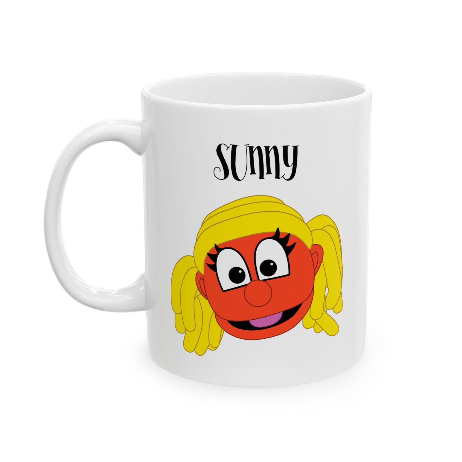 Dinx The Puppet - Sunny Ceramic Mug, (11oz, 15oz)