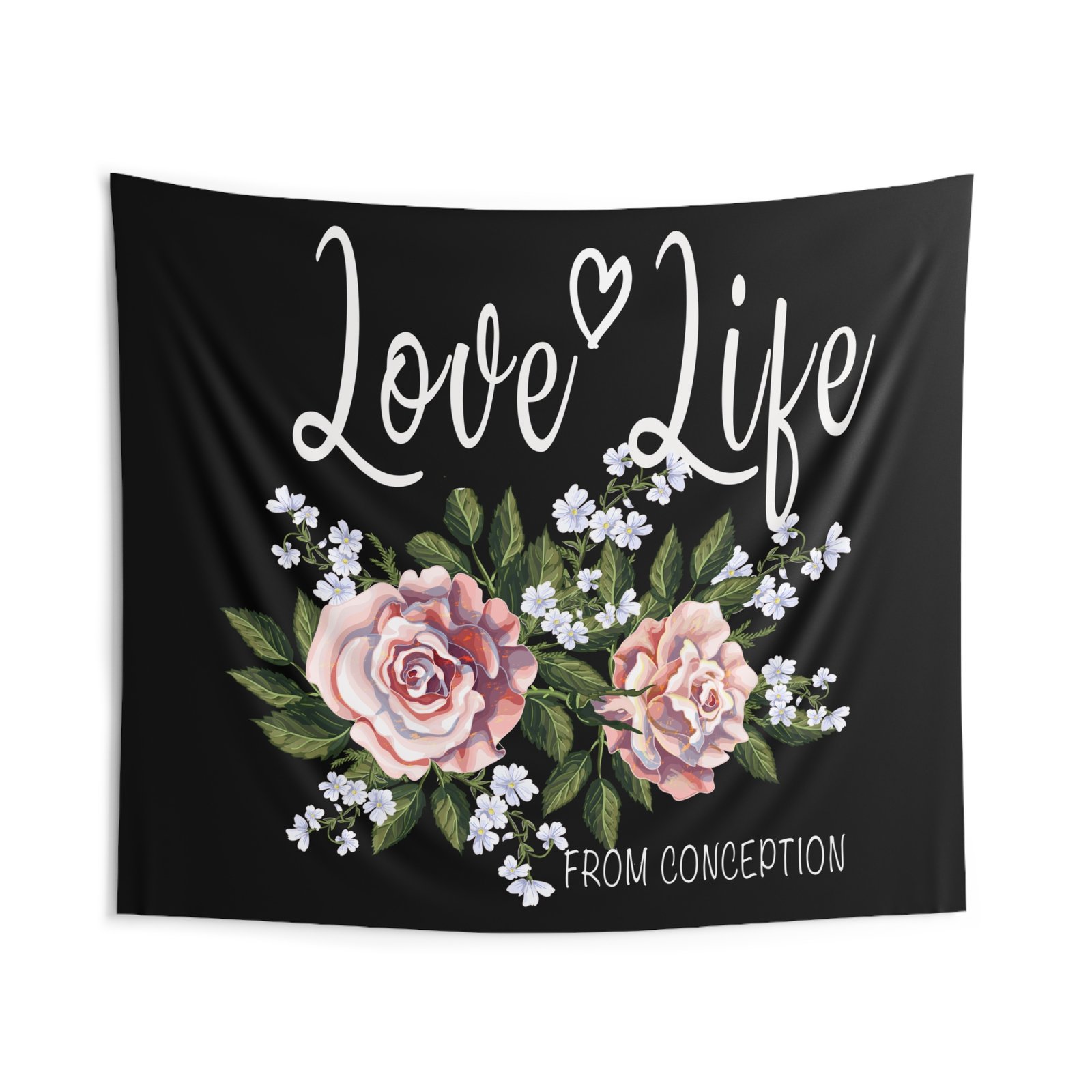 Rock For Life - Love Life Indoor Wall Tapestries