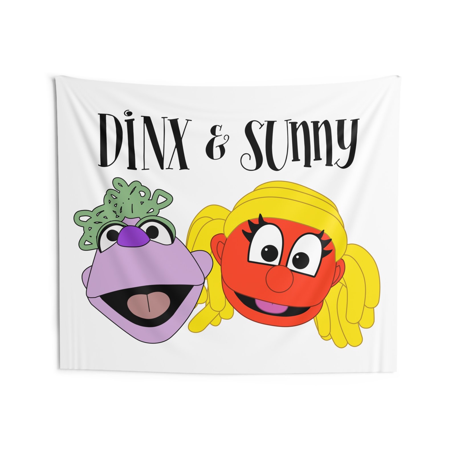 Dinx The Puppet - Dinx & Sunny Indoor Wall Tapestries - Image 4