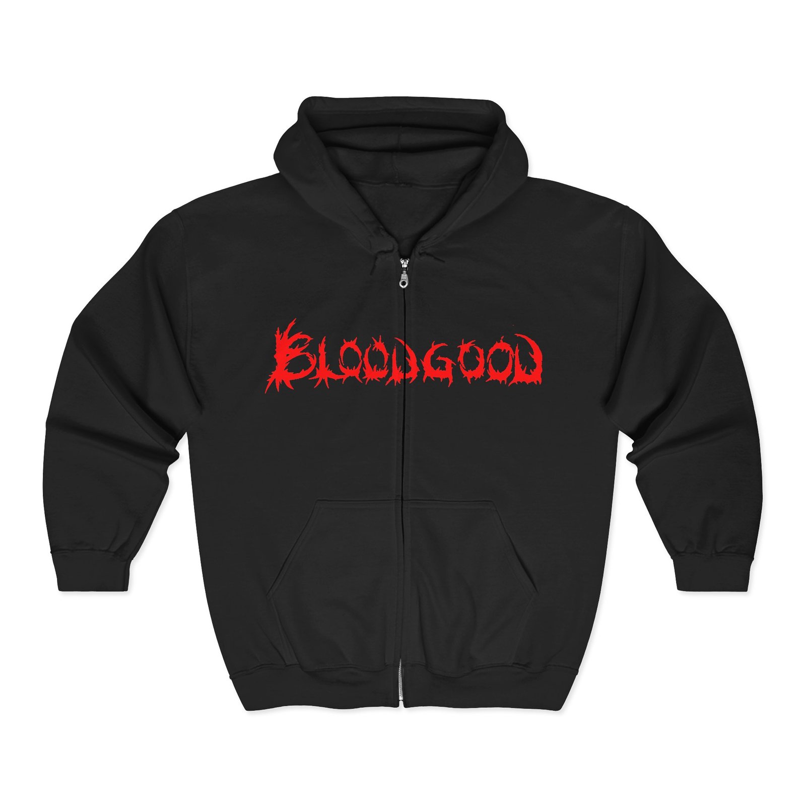 Bloodgood Red Logo Full Zip Hooded Sweatshirt