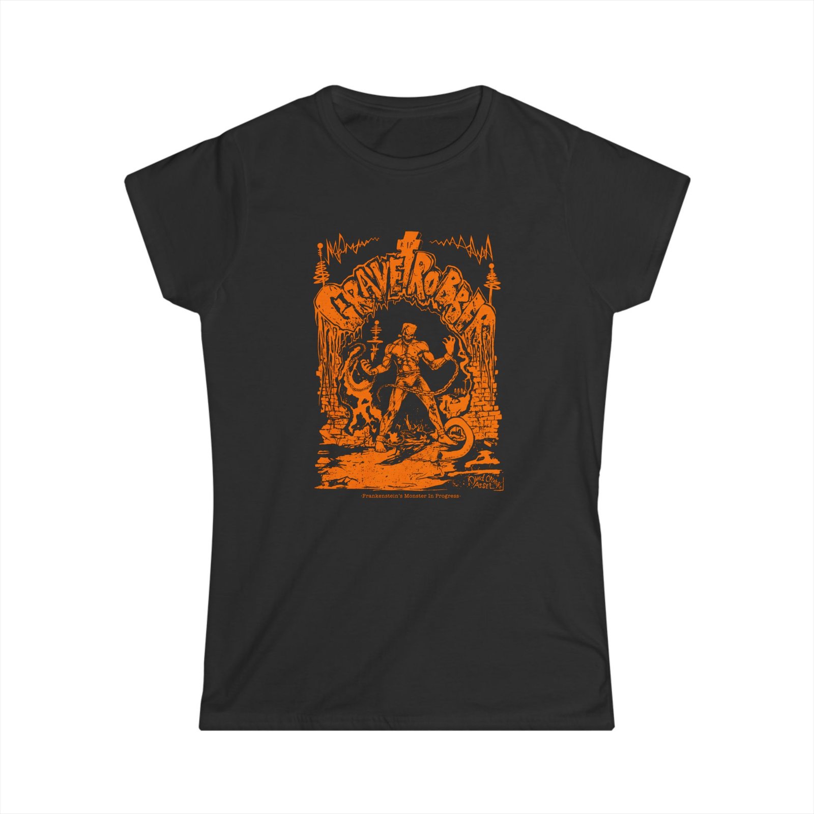 Grave Robber Monster In Progress (Limited Edition Orange) Women's Short Sleeve Tshirt