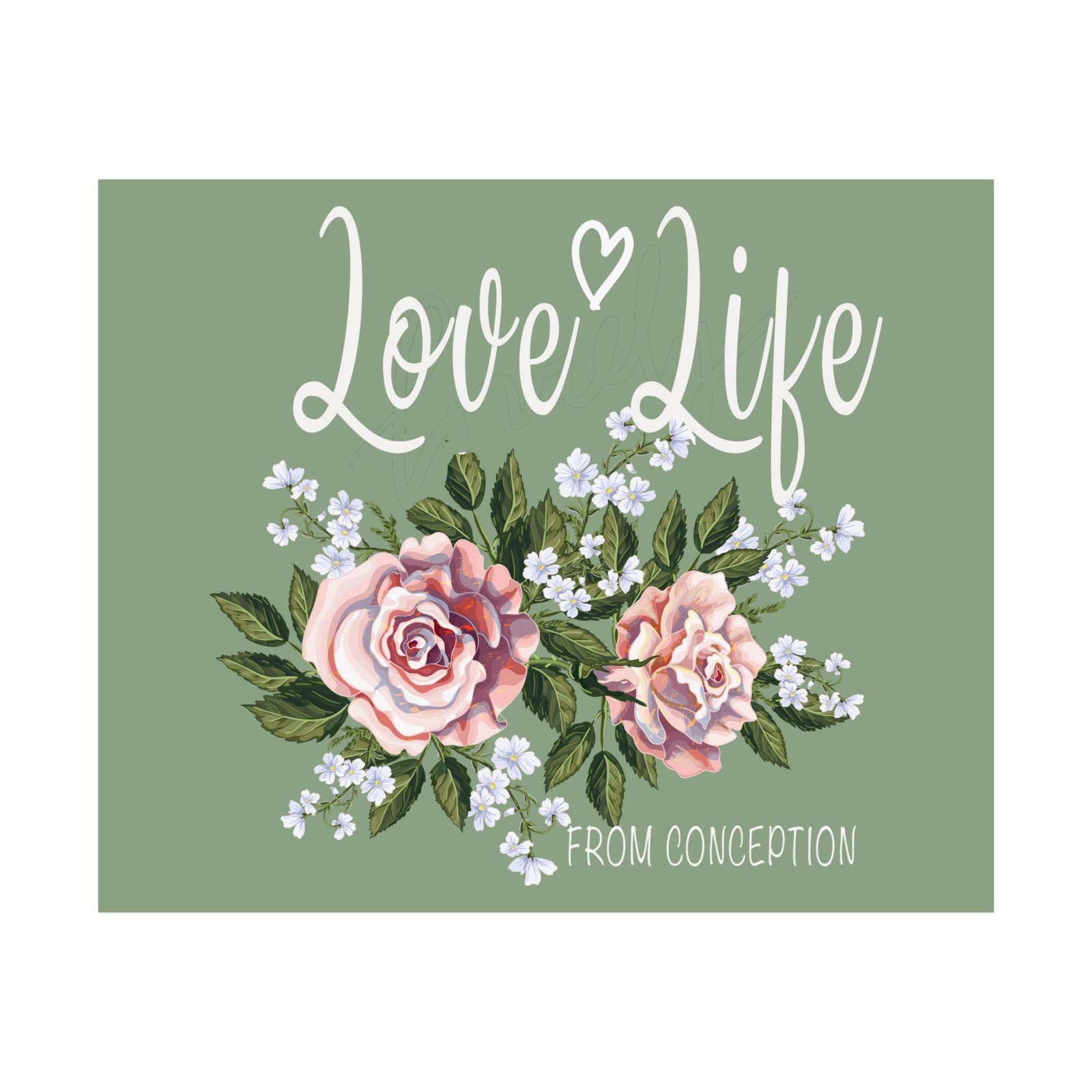 Rock For Life - Love Life Poster Prints (210gsm) (Green)