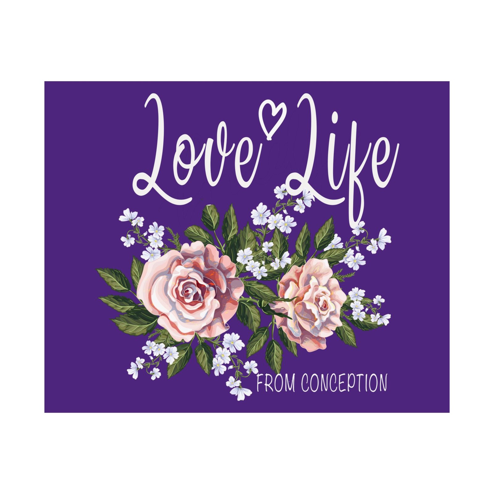 Rock For Life - Love Life Poster Prints (210gsm) (Purple)