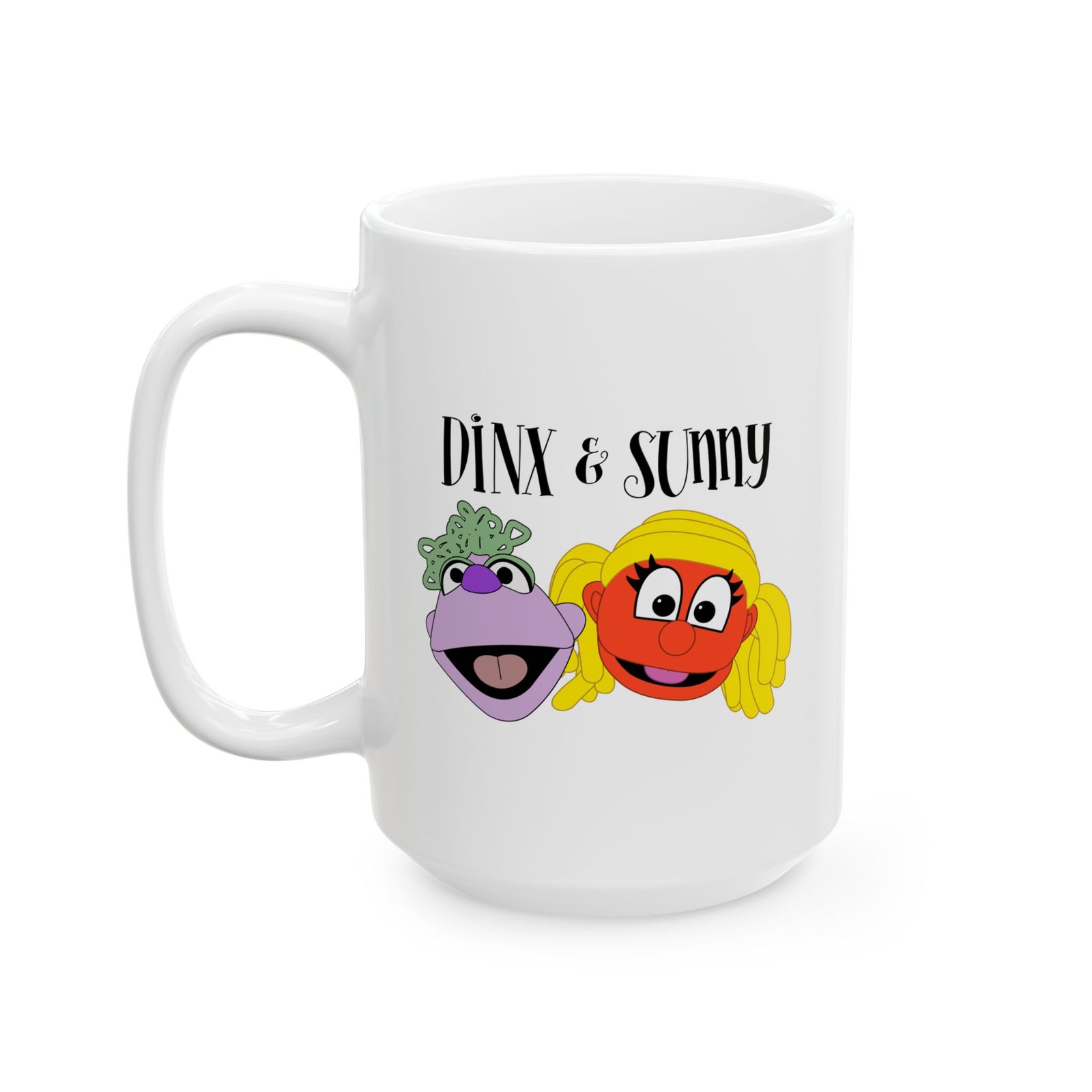 Dinx The Puppet - Dinx & Sunny Ceramic Mug, (11oz, 15oz) - Image 7