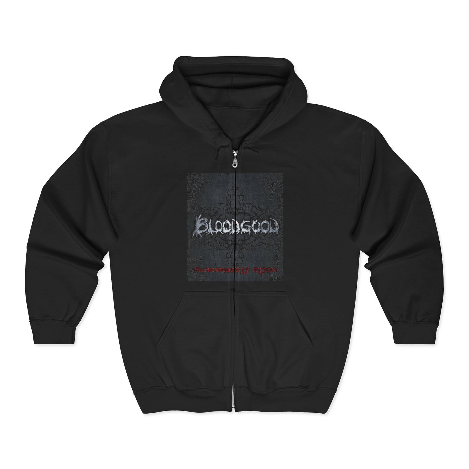 Bloodgood - Dangerously Close Grunge Version Full Zip Hooded Sweatshirt