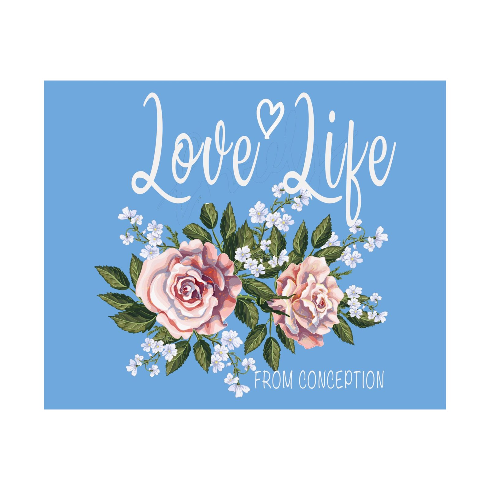 Rock For Life - Love Life Poster Prints (210gsm) (Blue)