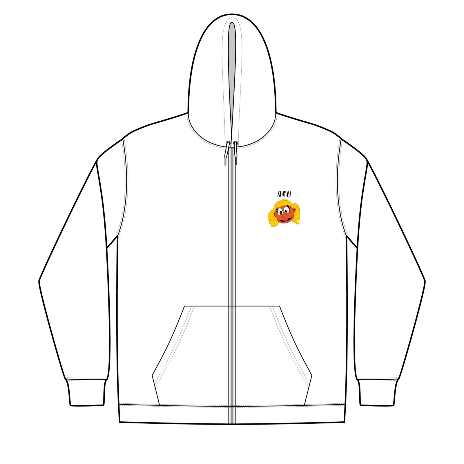 Dinx The Puppet - Sunny Full-Zip Hooded Sweatshirt
