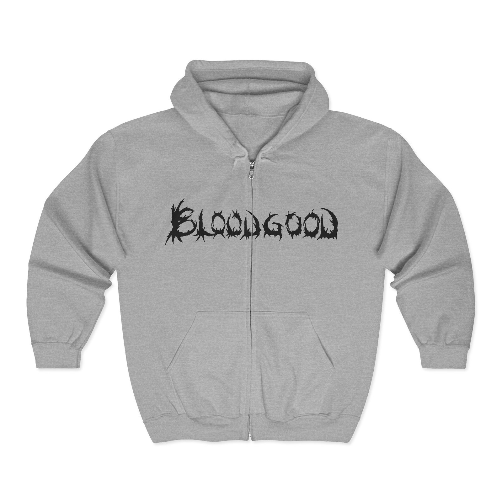 Bloodgood Black Logo Full Zip Hooded Sweatshirt