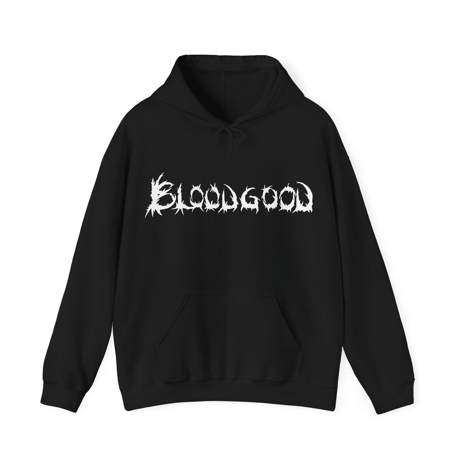 Bloodgood White Logo Pullover Hooded Sweatshirt