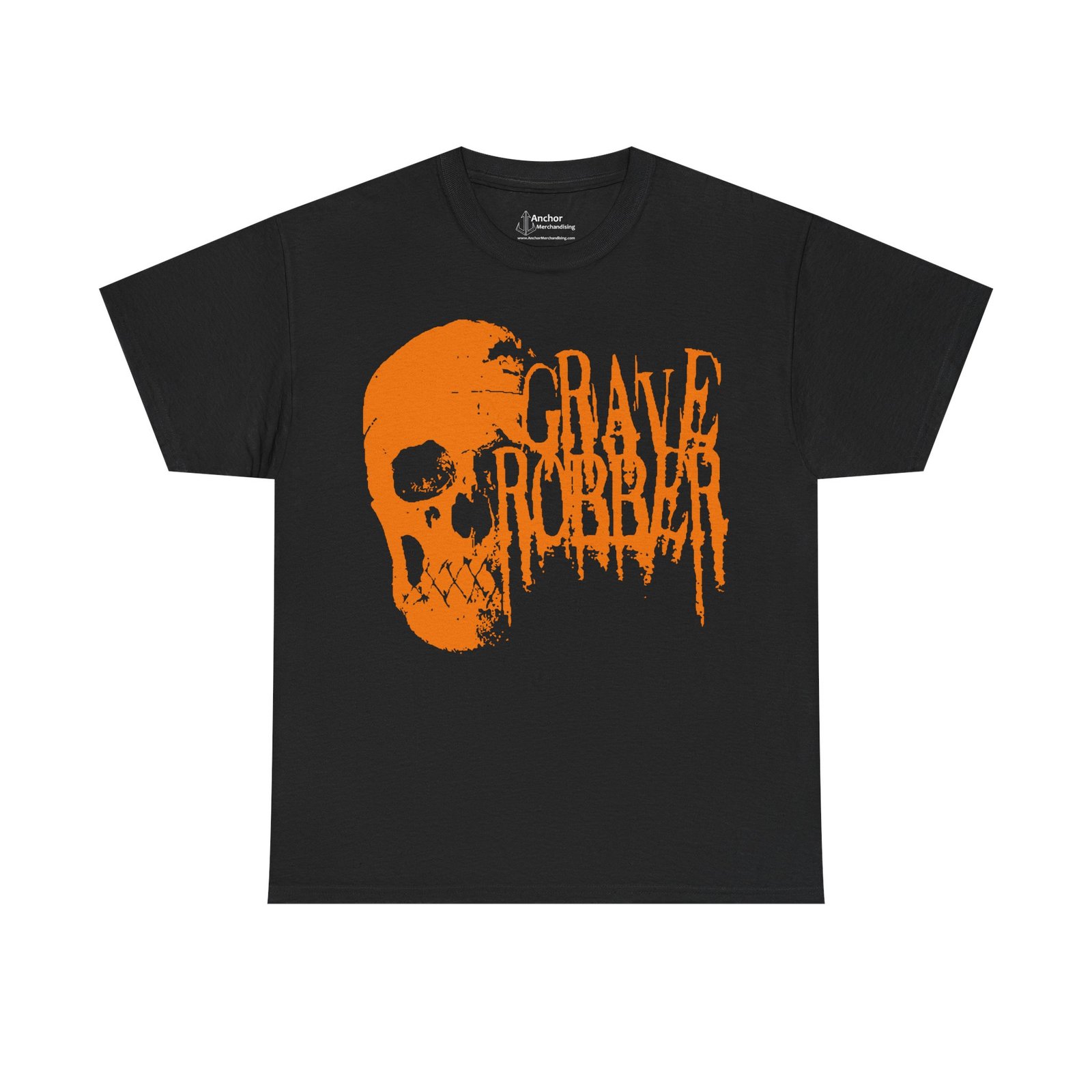 Grave Robber Skull And Logo (Limited Edition Orange) Short Sleeve Tshirt