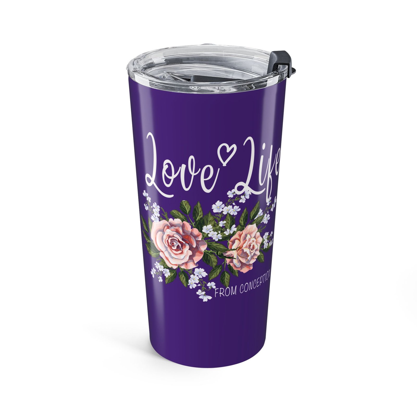 Rock For Life - Love Life 20oz Stainless Steel Tumbler (Purple)