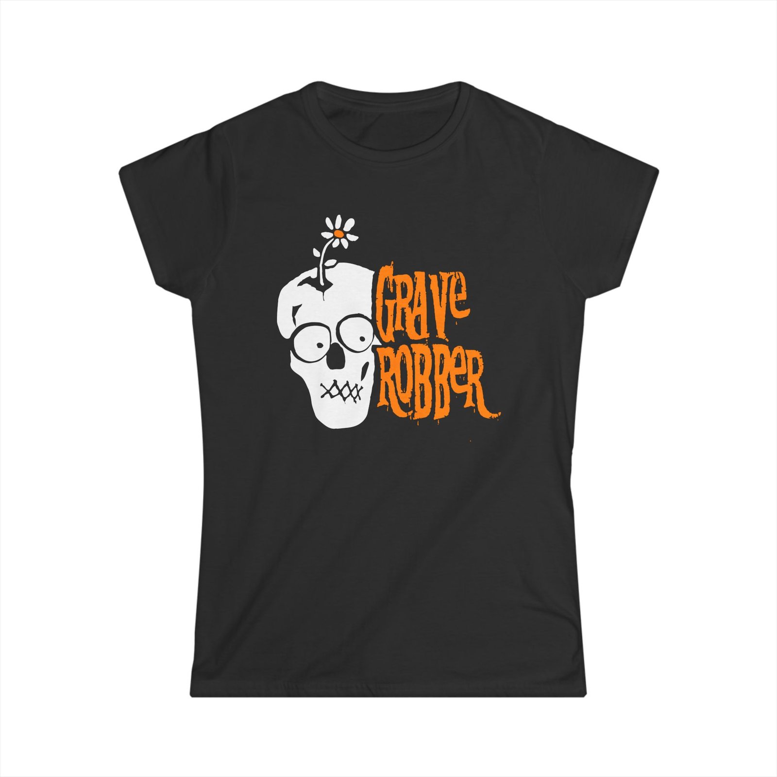 Grave Robber Flower And Skull (Limited Edition Orange) Women's Short Sleeve Tshirt