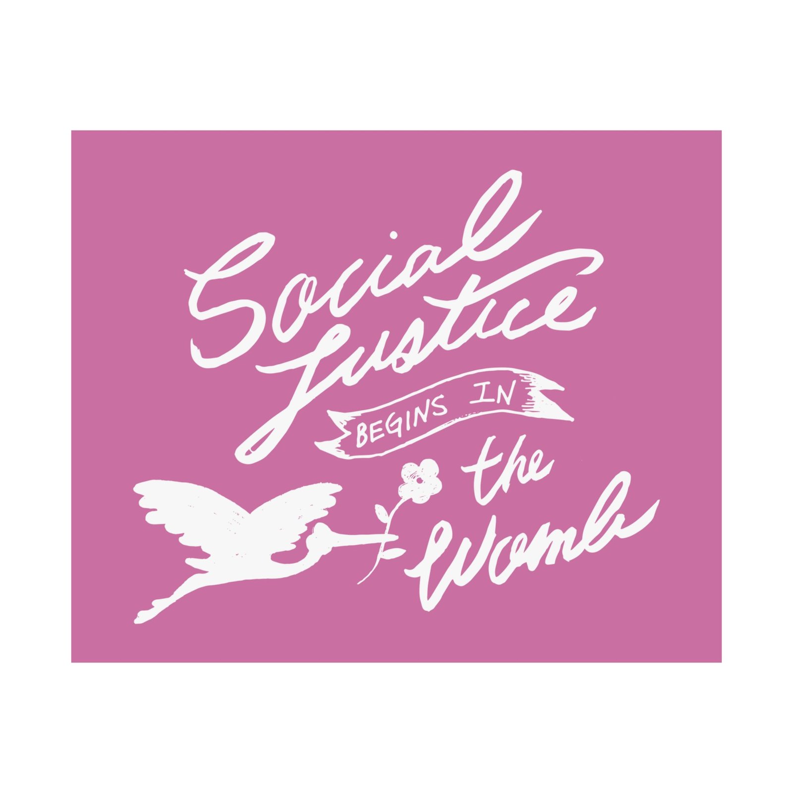 Rock For Life - Social Justice Poster Prints (210gsm) (Pink)