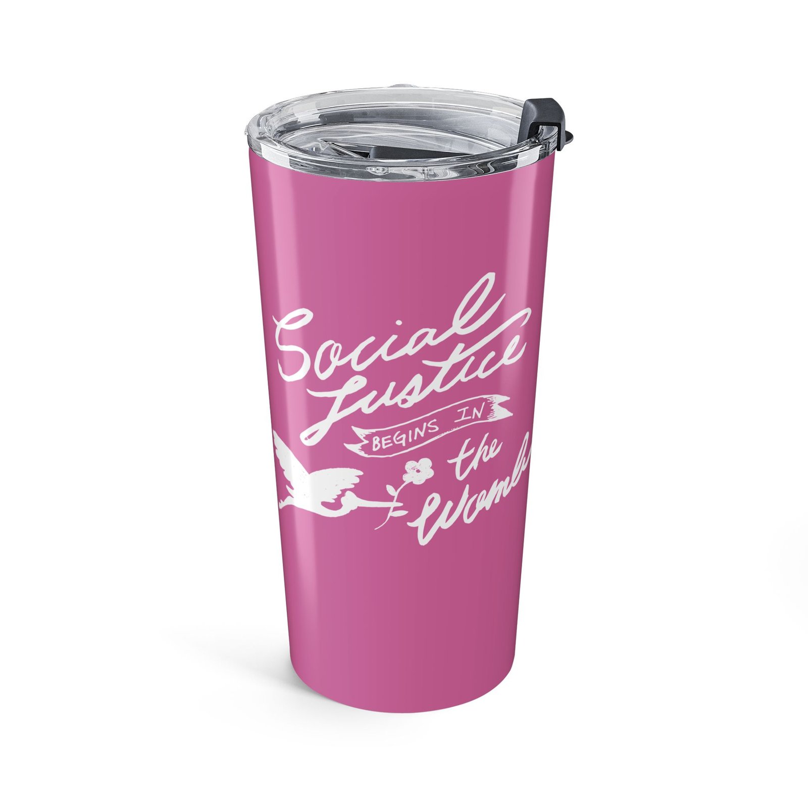 Rock For Life - Social Justice 20oz Stainless Steel Tumbler (Pink)