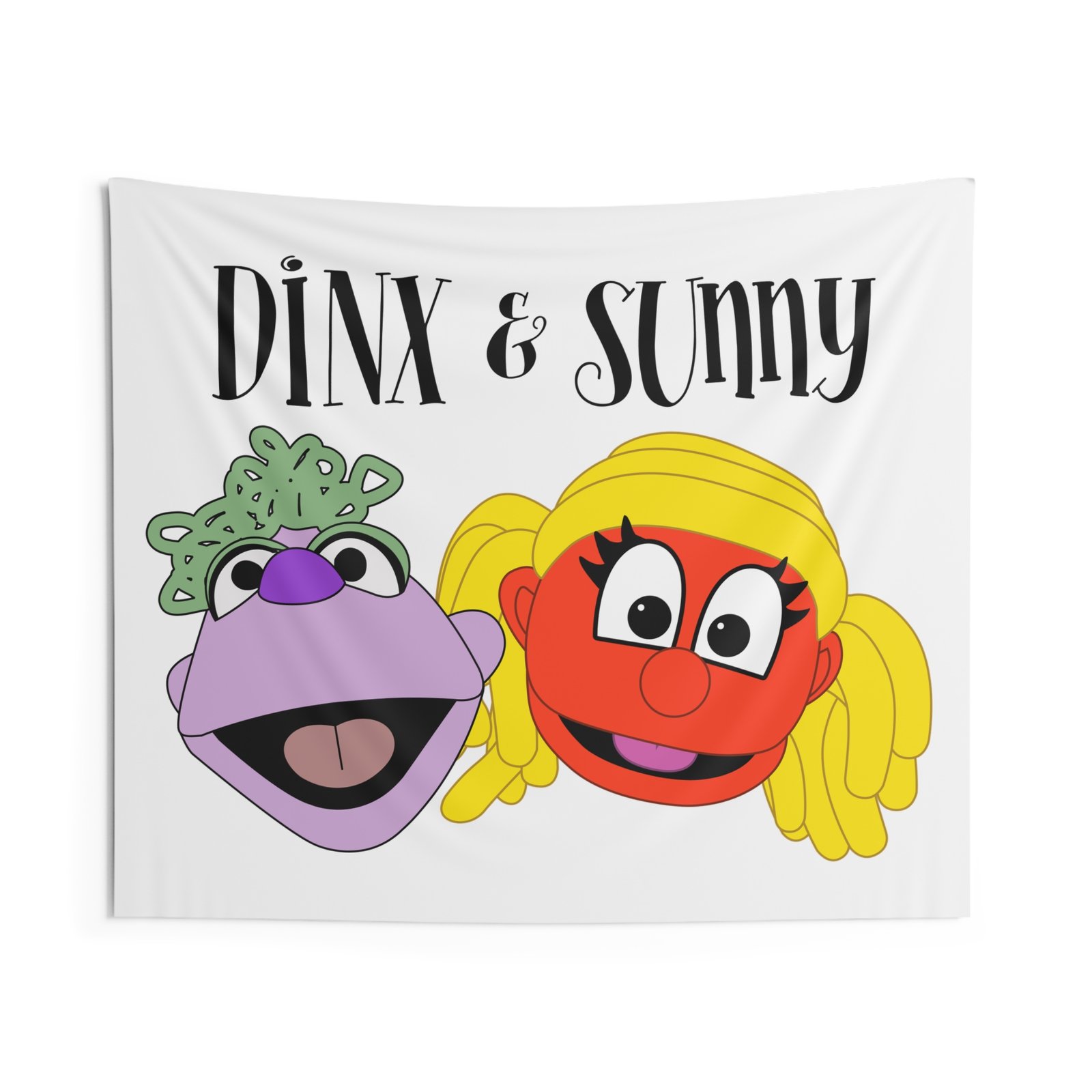 Dinx The Puppet - Dinx & Sunny Indoor Wall Tapestries - Image 3