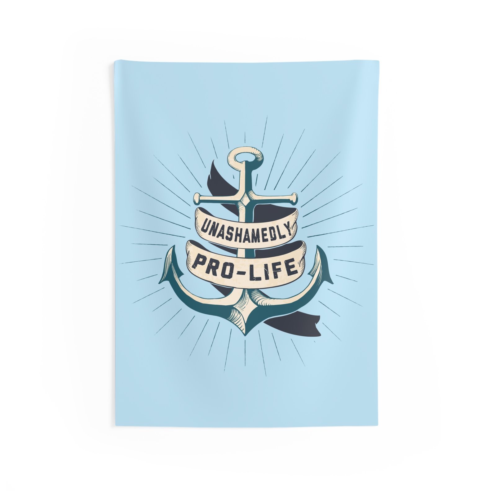 Rock For Life - Unashamedly Indoor Wall Tapestries (Light Blue)