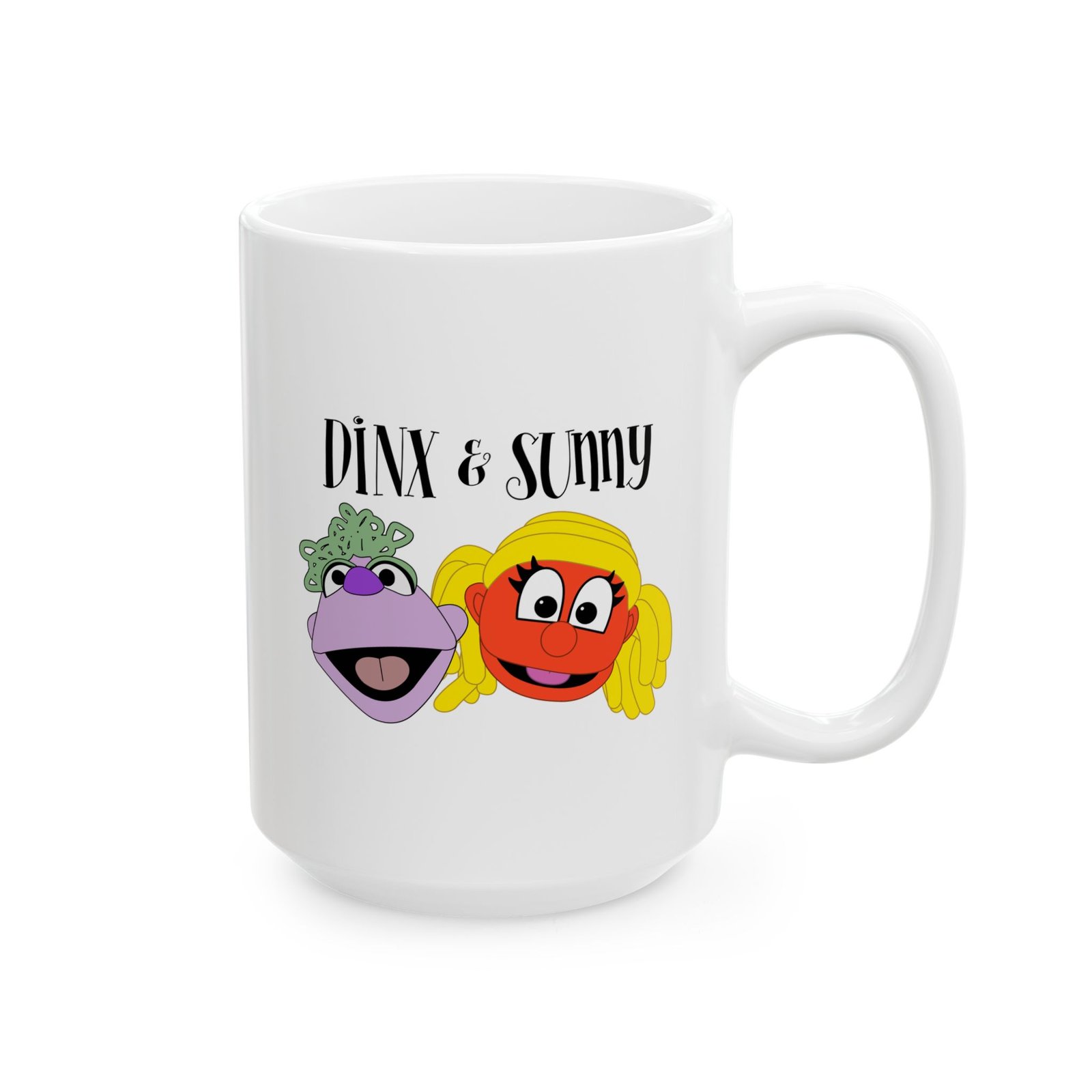 Dinx The Puppet - Dinx & Sunny Ceramic Mug, (11oz, 15oz) - Image 8