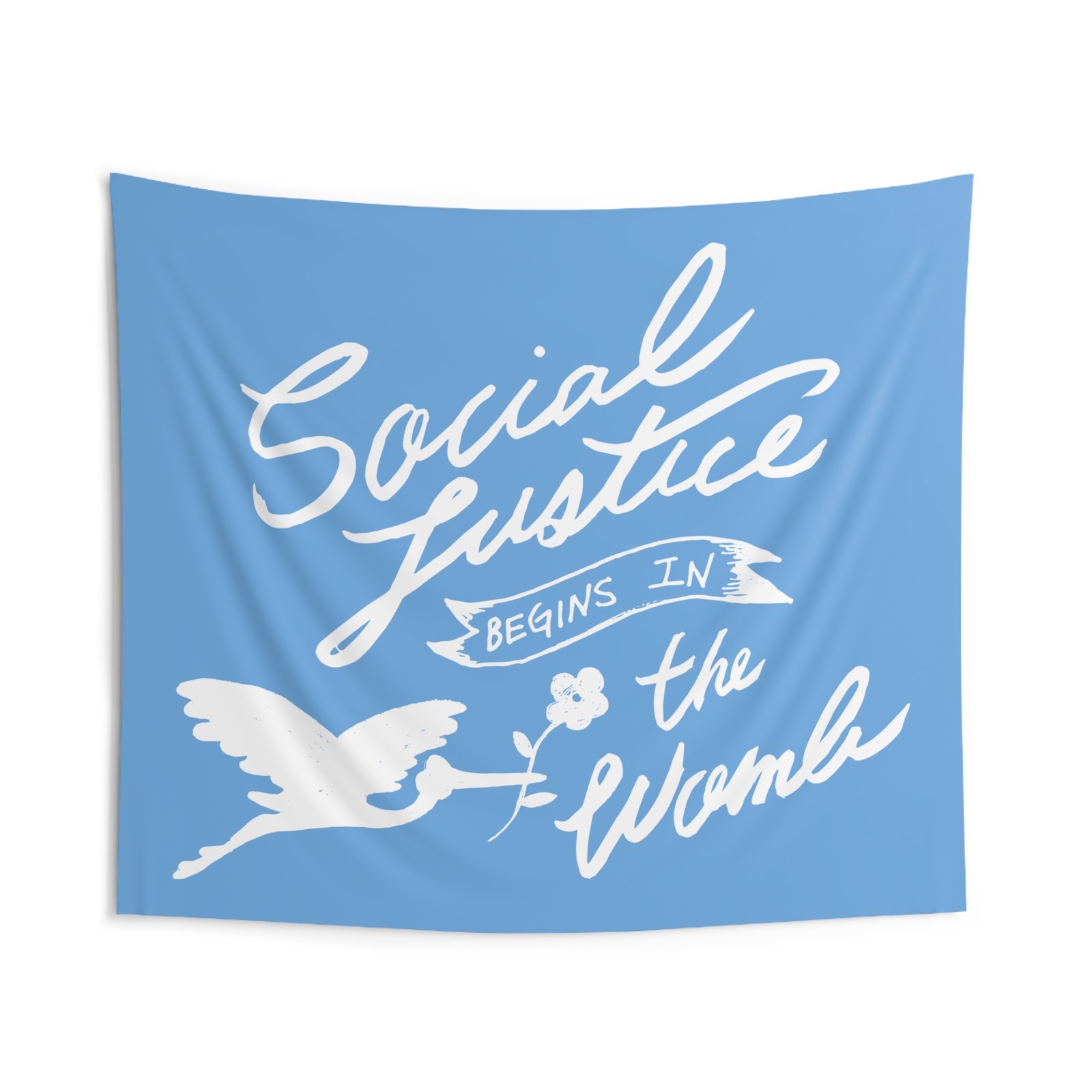 Rock For Life - Social Justice Indoor Wall Tapestries (Blue)