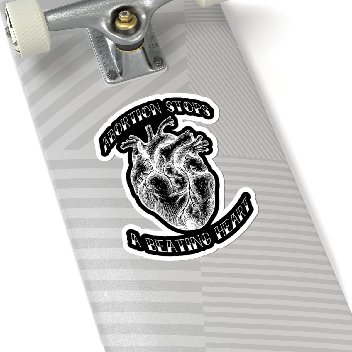 Rock For Life - Abortion Stops A Beating Heart Die Cut Stickers