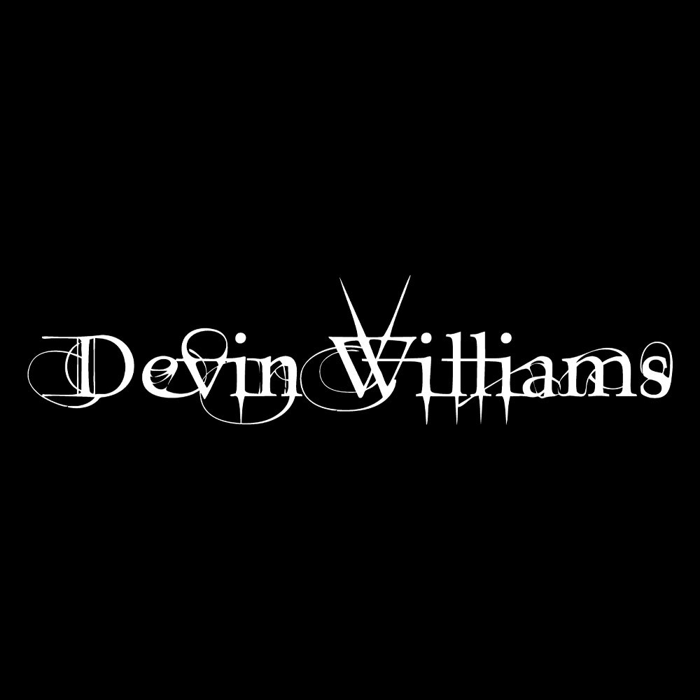 Devin Williams Logo - Black Denim Printed Patches (2 sizes)