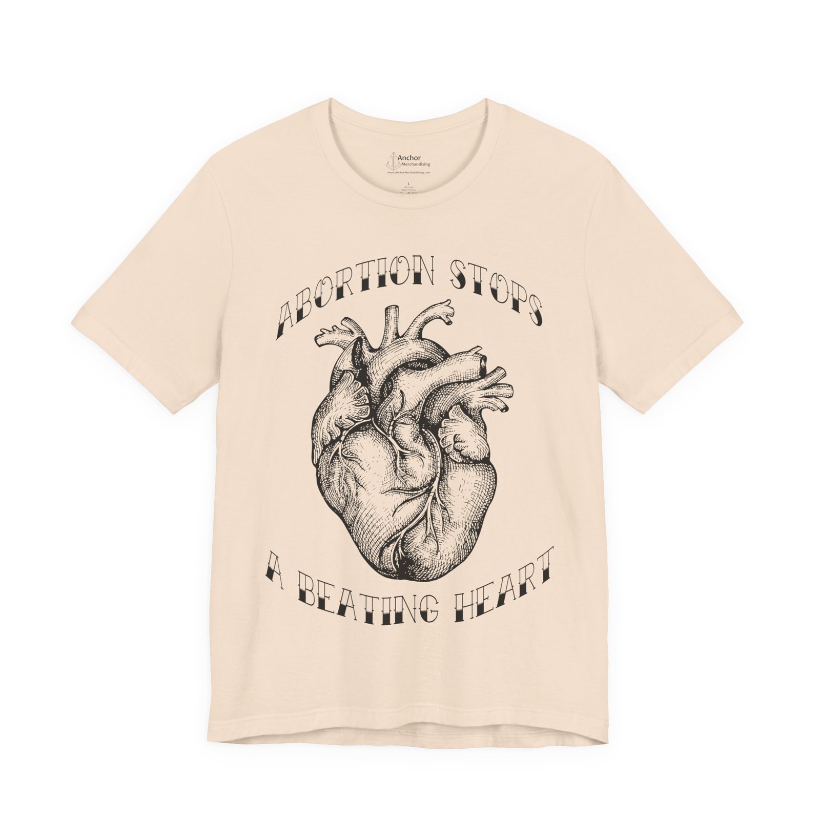 Rock For Life - Abortion Stops A Beating Heart Bella+Canvas Soft Short Sleeve Tee - Image 9
