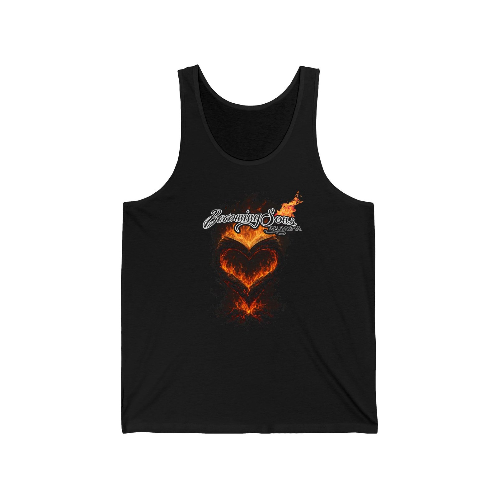 Becoming Sons - Hidden Truth (Flaming Heart) Unisex Jersey Tank Top (2-Sided)