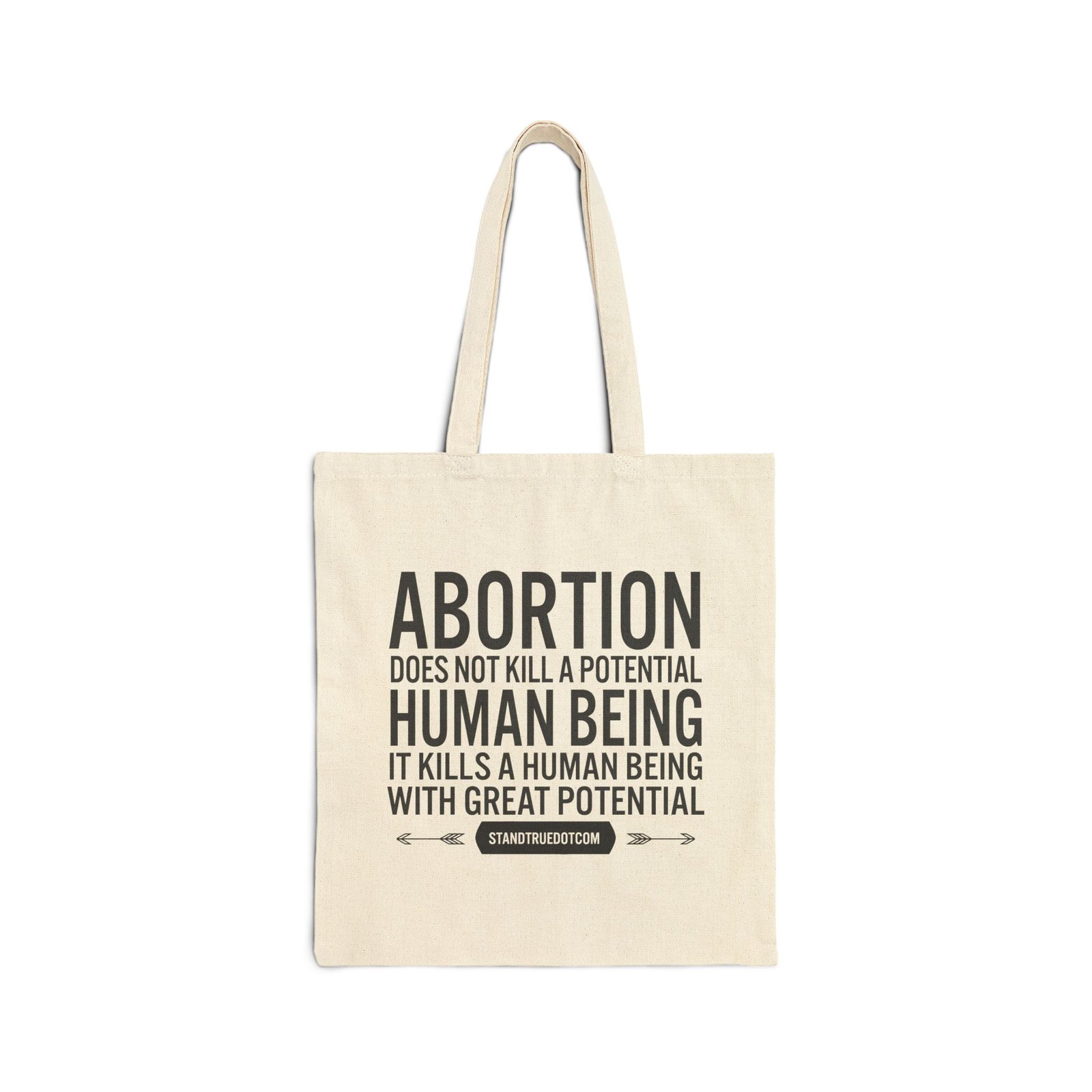 Rock For Life - Great Potential Cotton Canvas Tote Bag