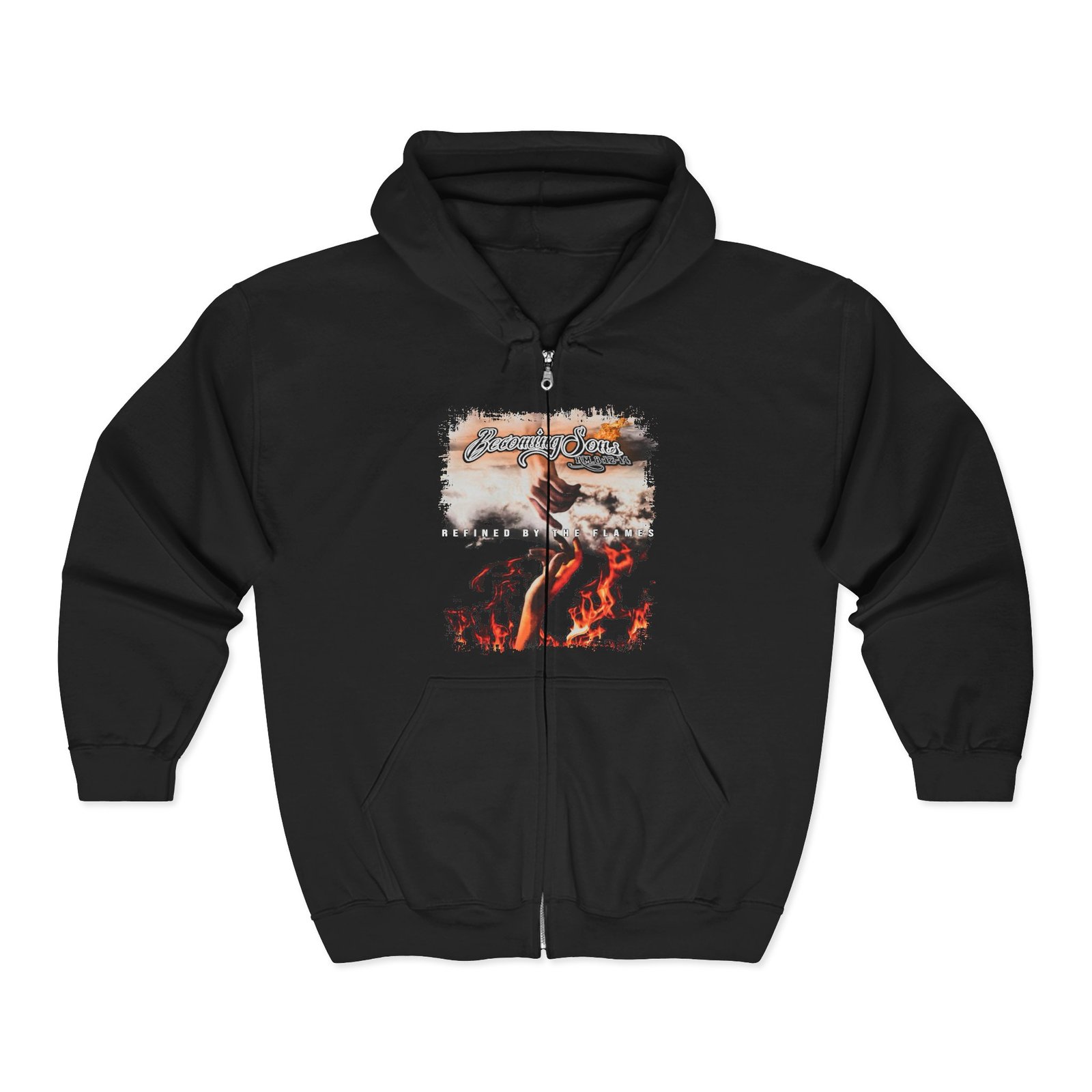 Becoming Sons - Refined By The Flames Full Zip Hooded Sweatshirt (2-Sided)