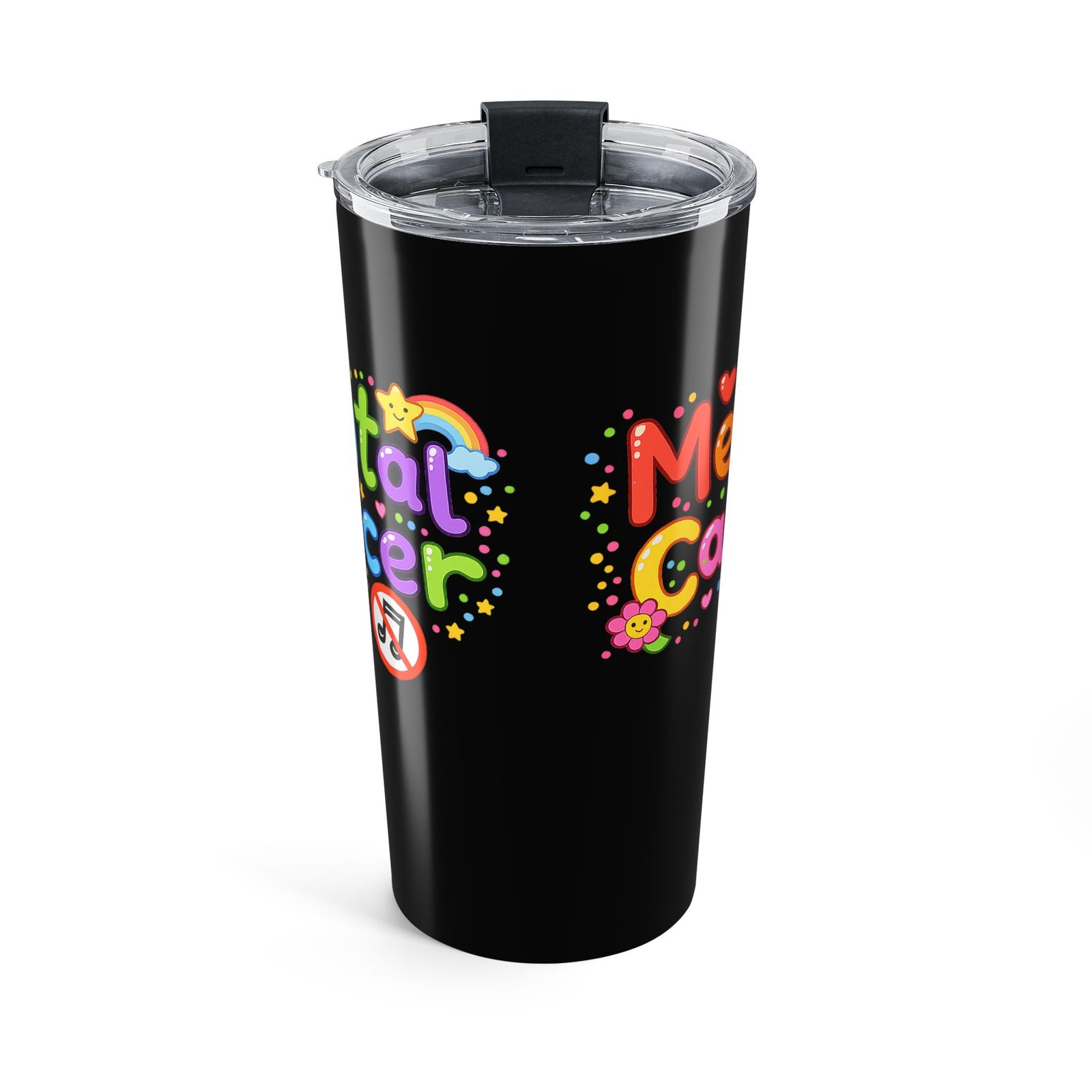 Mental Cancer - Happy 20oz Stainless Steel Tumbler - Image 3