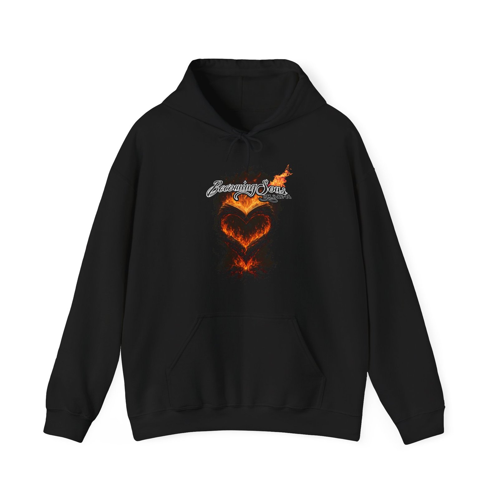 Becoming Sons - Hidden Truth (Flaming Heart) Pullover Hooded Sweatshirt (2-Sided)