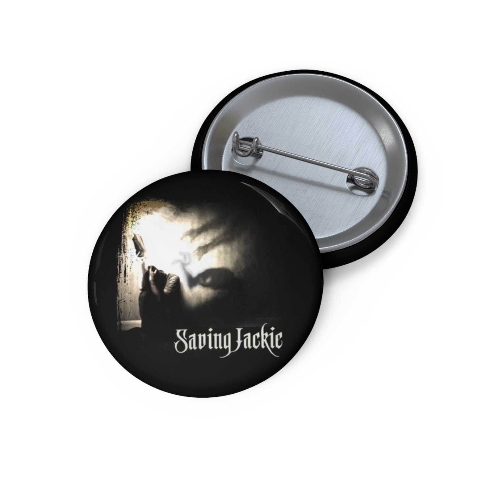 Saving Jackie Cover Pin Buttons
