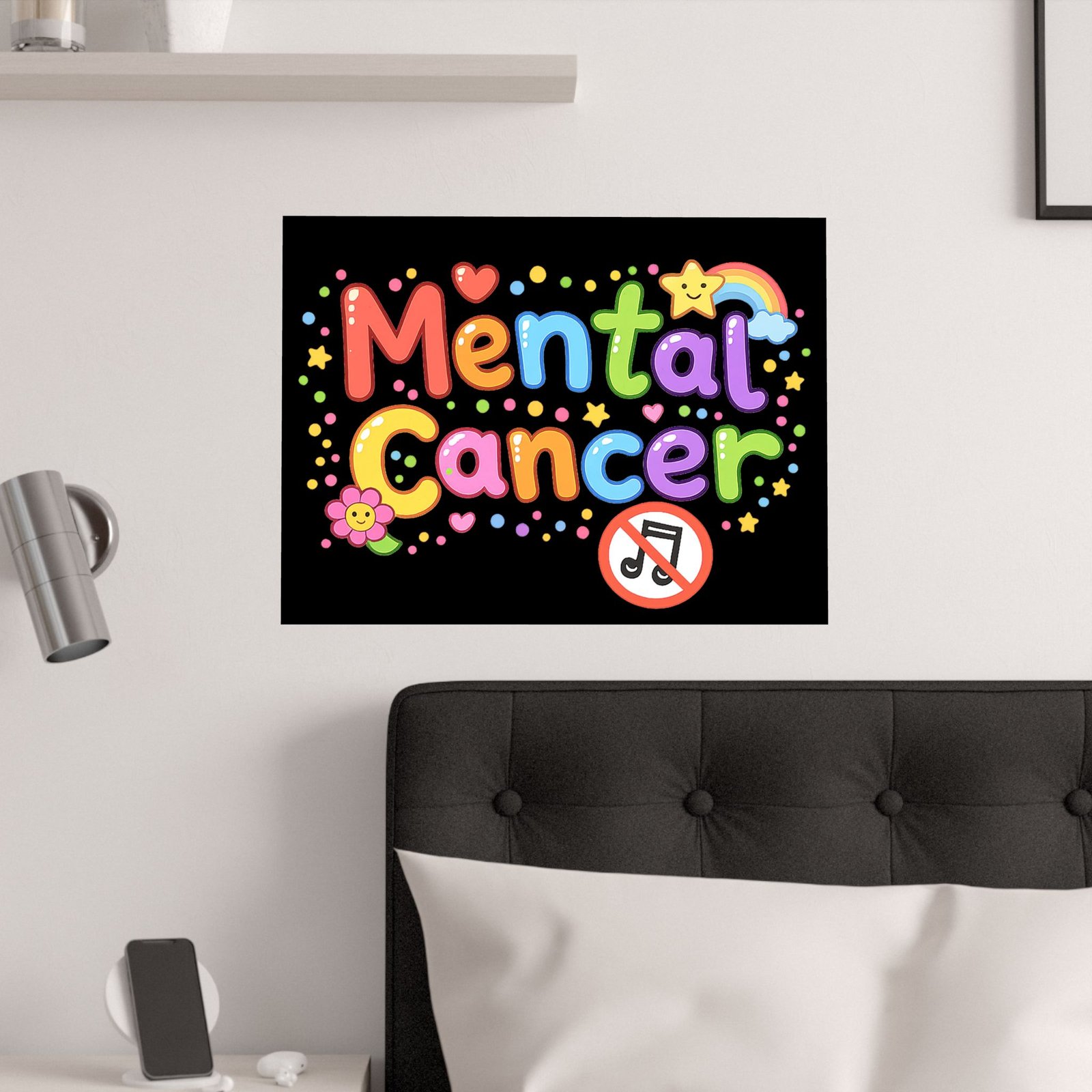 Mental Cancer - Happy Poster Prints (210gsm) - Image 3
