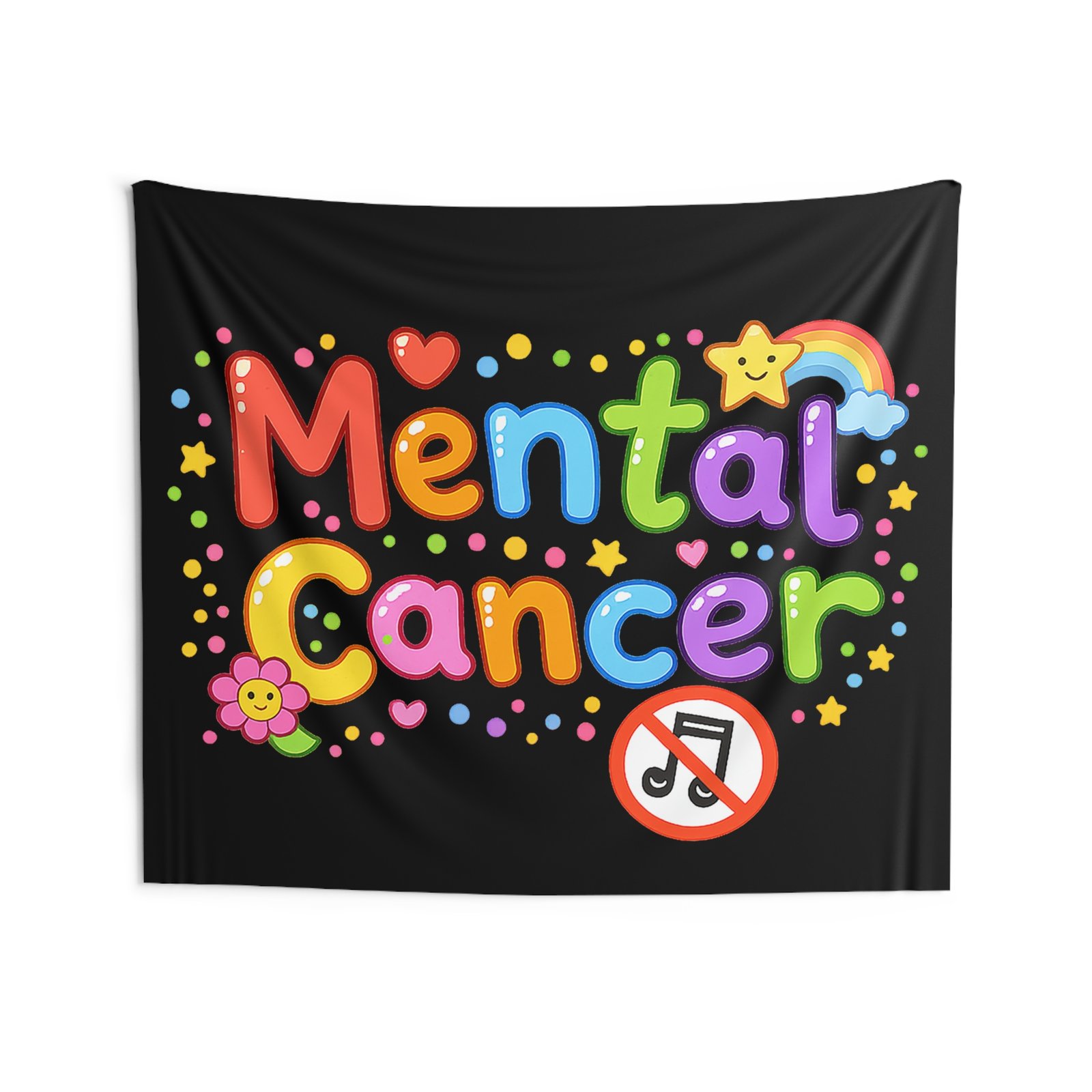 Mental Cancer - Happy Indoor Wall Tapestries