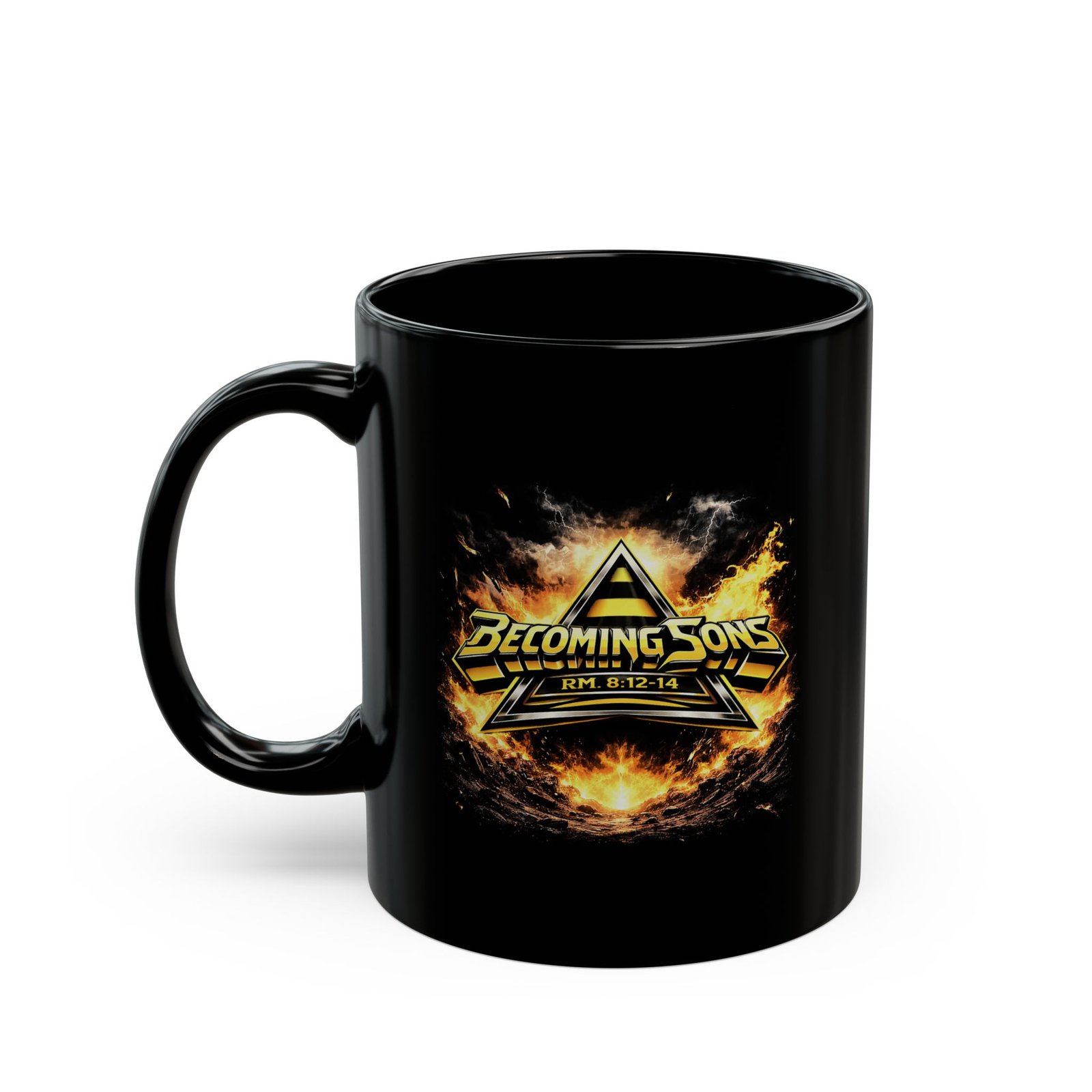 Becoming Sons - Stryper Shield Logo Black Mug (11oz, 15oz)