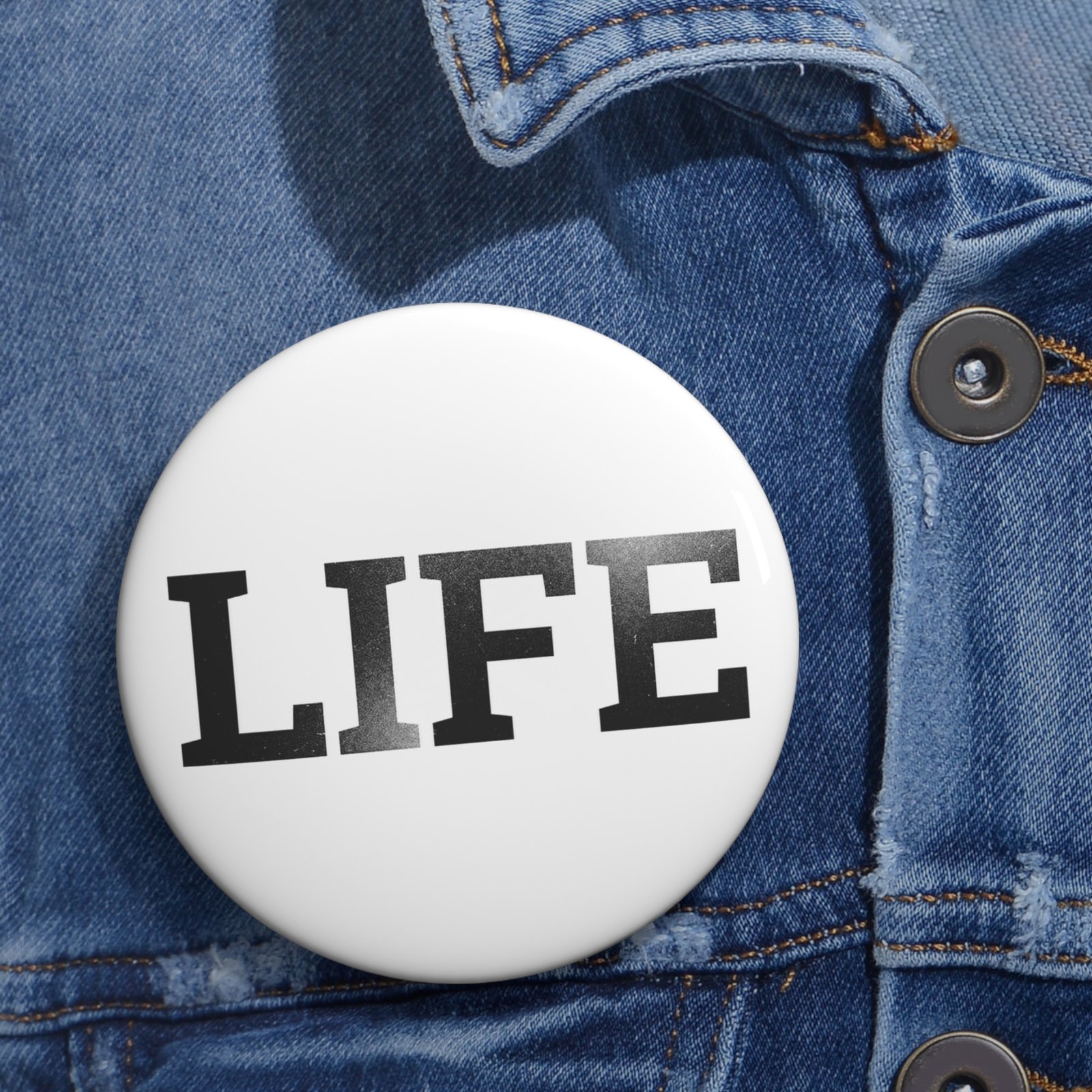 Rock For Life - Life Potential Pin Buttons (White)