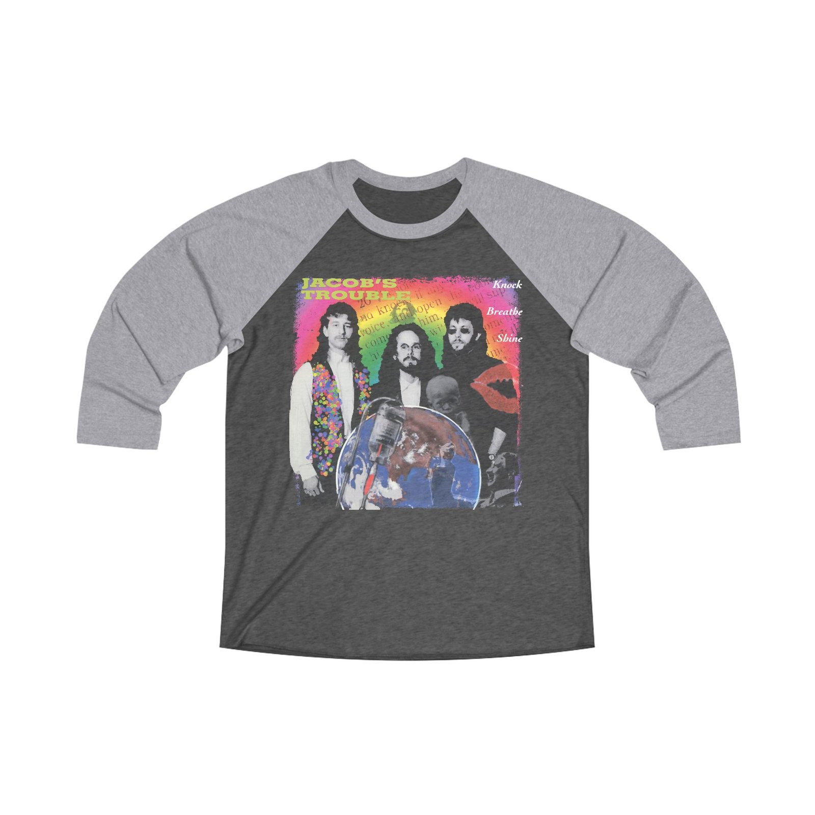 Jacob's Trouble - Knock Breathe Shine 3/4 Sleeve Baseball Tshirt