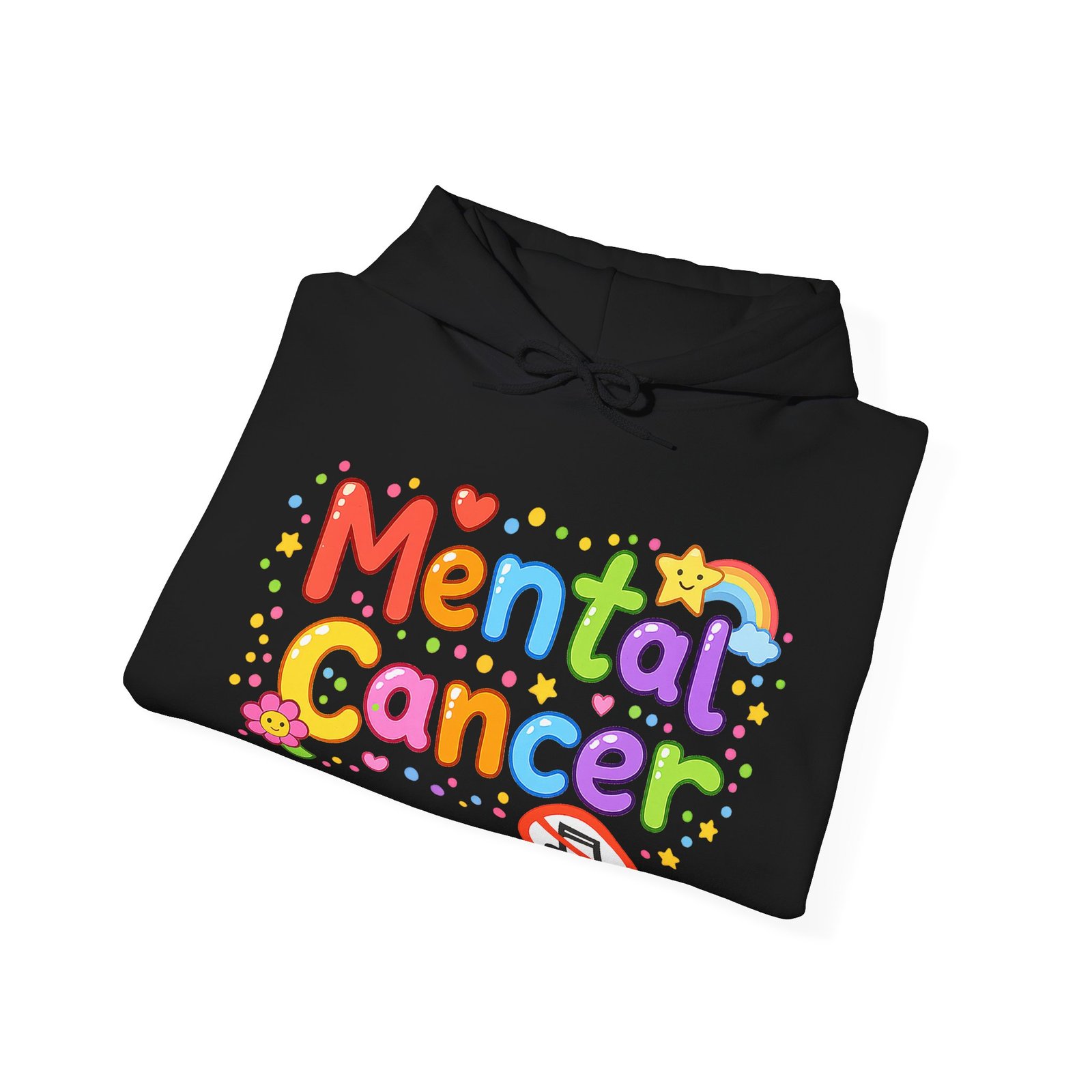 Mental Cancer - Happy Pullover Hooded Sweatshirt - Image 4